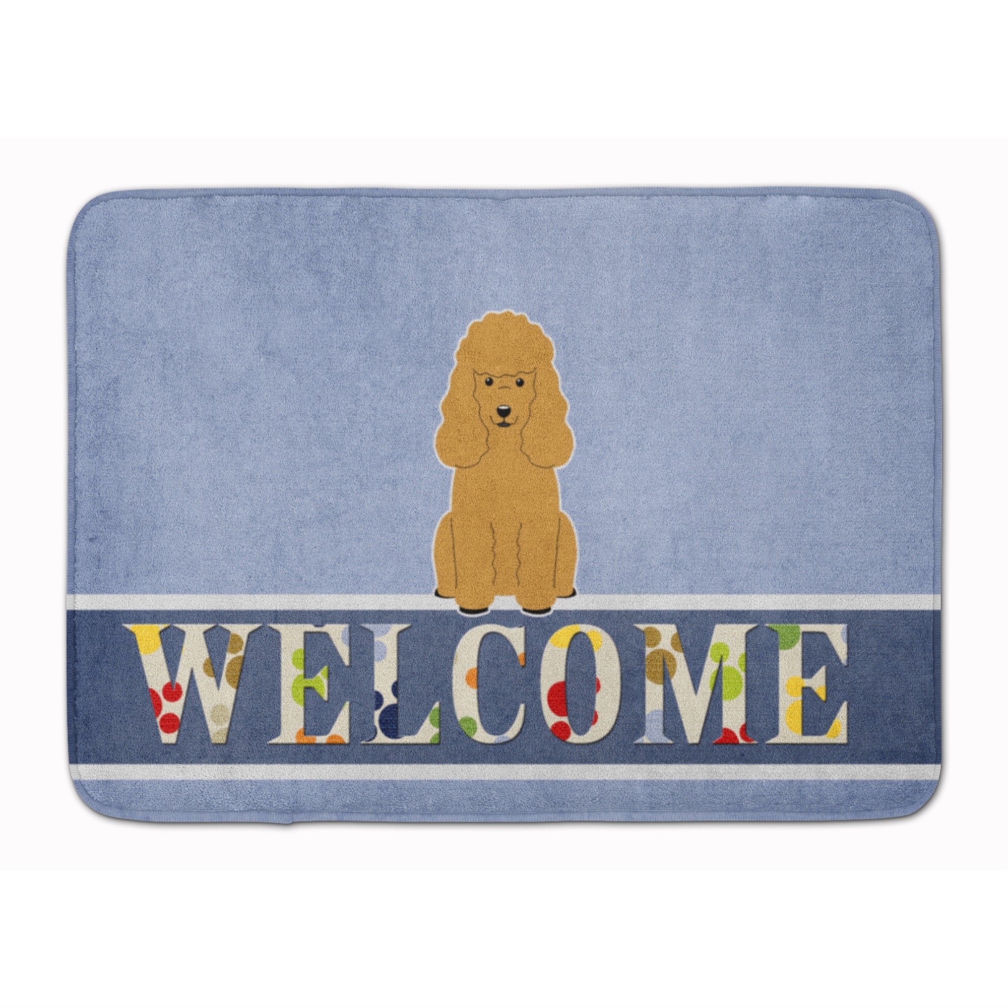 Caroline'S Treasures Poodle Tan Welcome Floor Mat, 19 X 27, Multicolor
