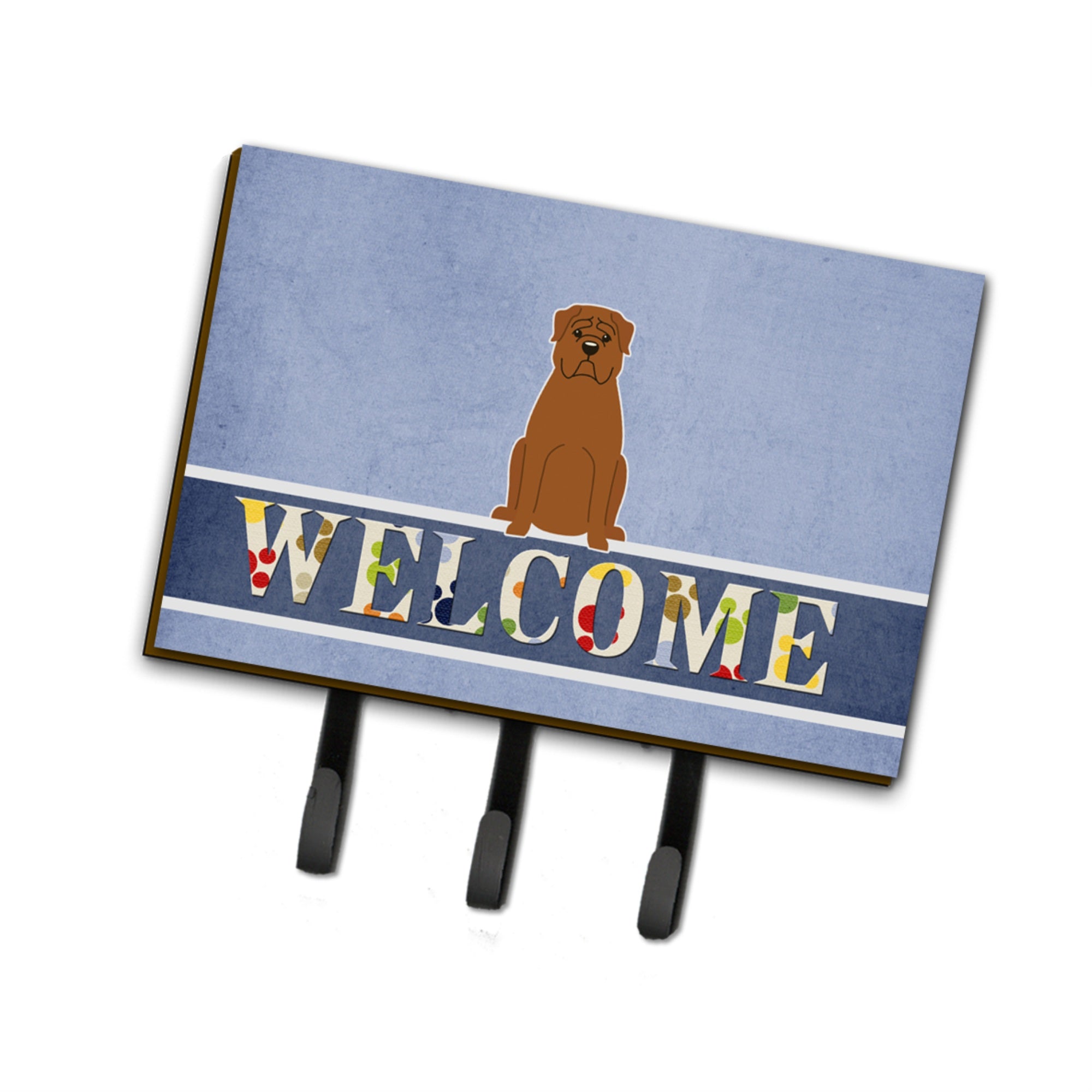 Caroline'S Treasures Dogue De Bourdeaux Welcome Wall Hook, Triple, Multicolor