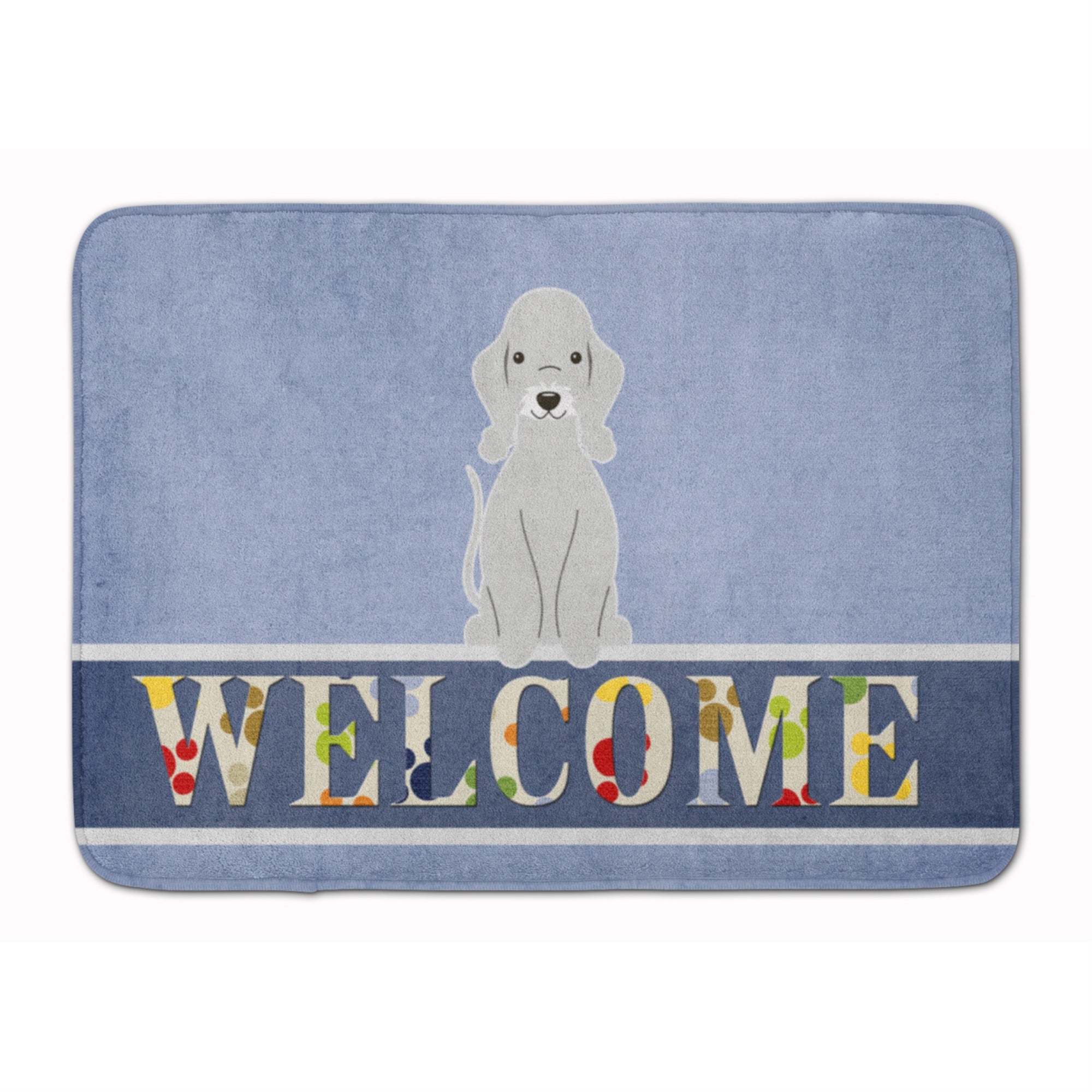 Caroline'S Treasures Bedlington Terrier Blue Welcome Floor Mat, 19 X 27, Multicolor