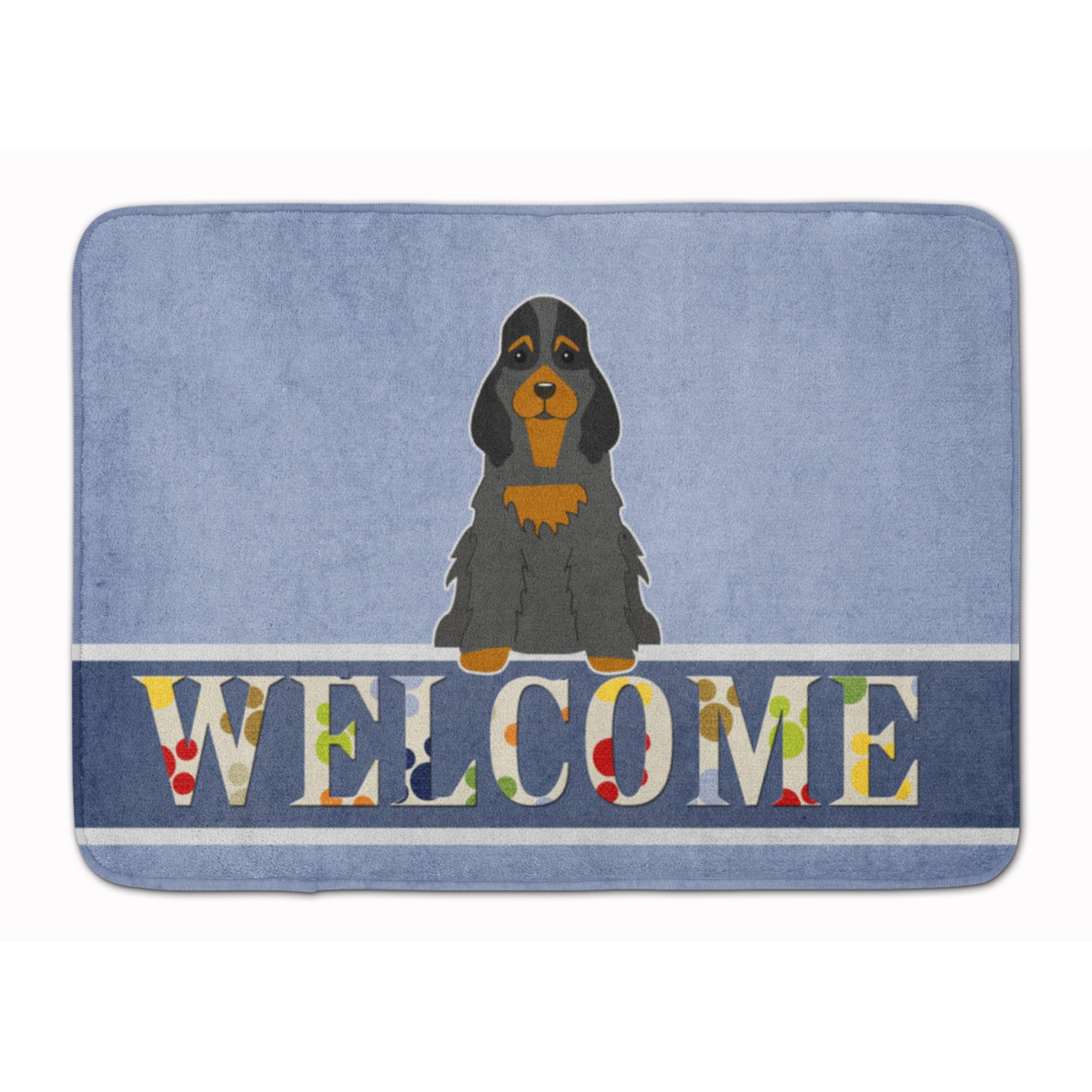 Caroline'S Treasures Cocker Spaniel Black Tan Welcome Floor Mat, 19 X 27, Multicolor