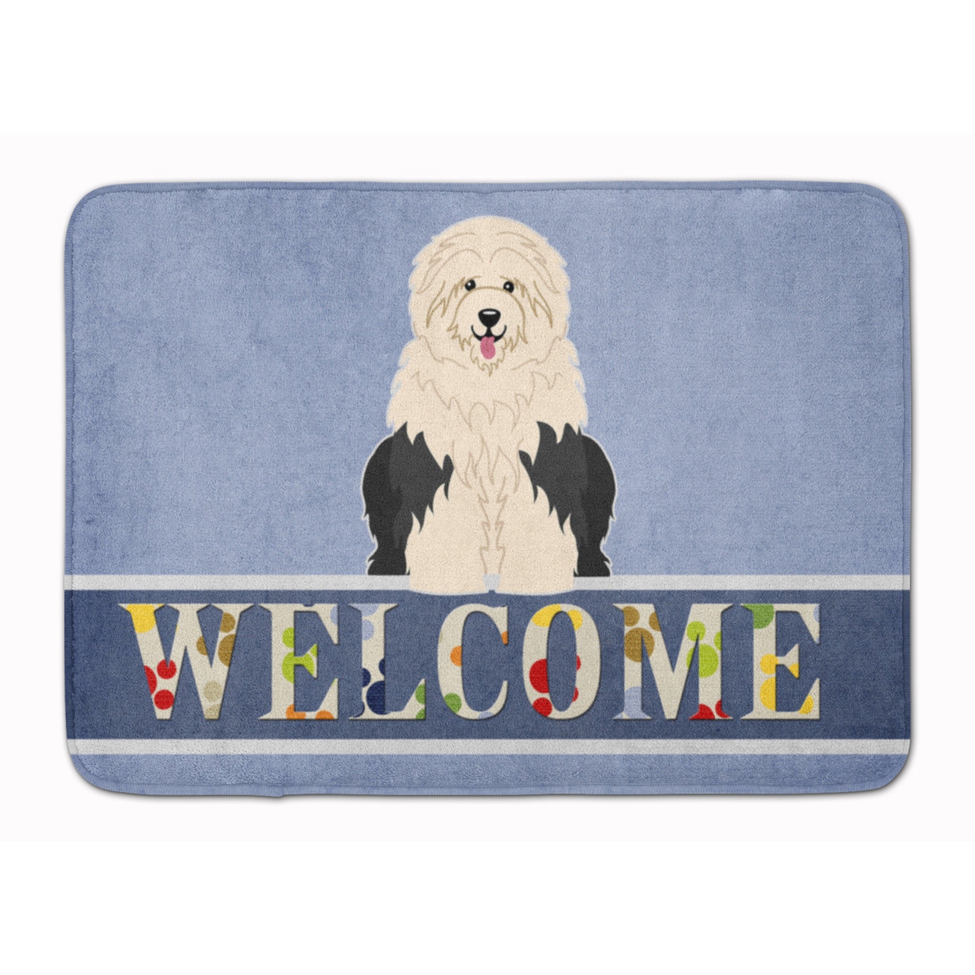 Caroline'S Treasures Old English Sheepdog Welcome Floor Mat, 19 X 27, Multicolor