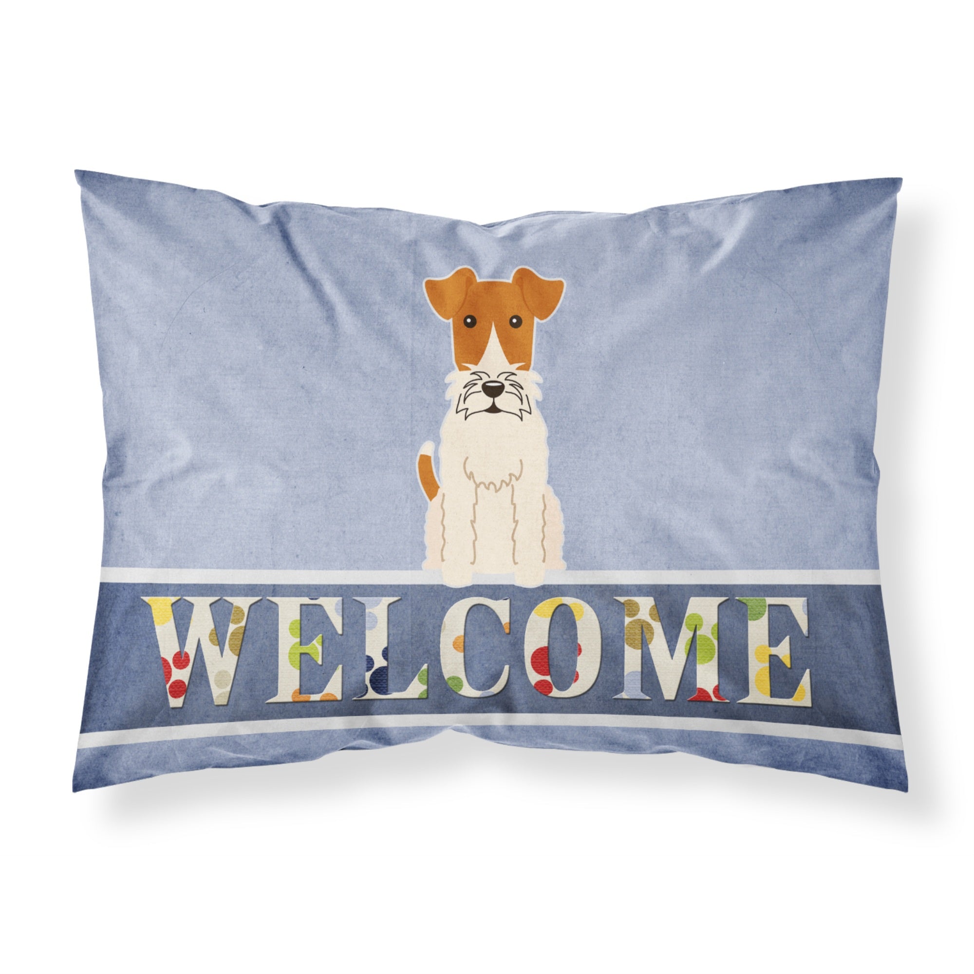 Caroline'S Treasures Wire Fox Terrier Welcome Pillowcase, Standard,