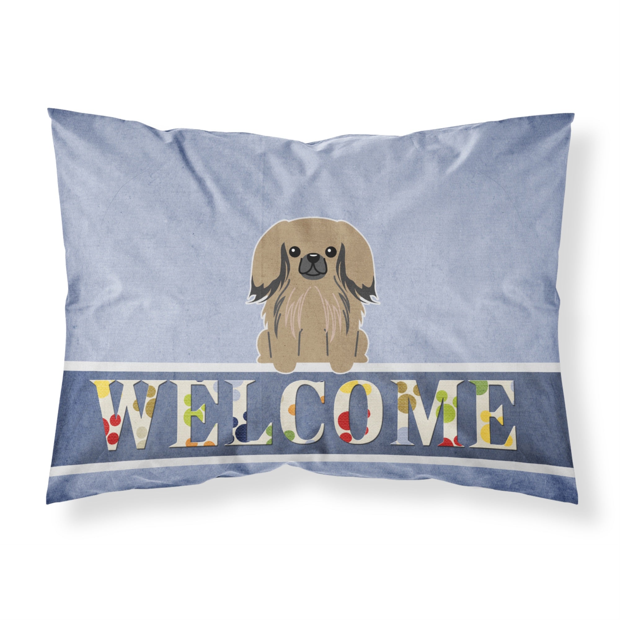 Caroline'S Treasures Pekingnese Tan Welcome Pillowcase, Standard,