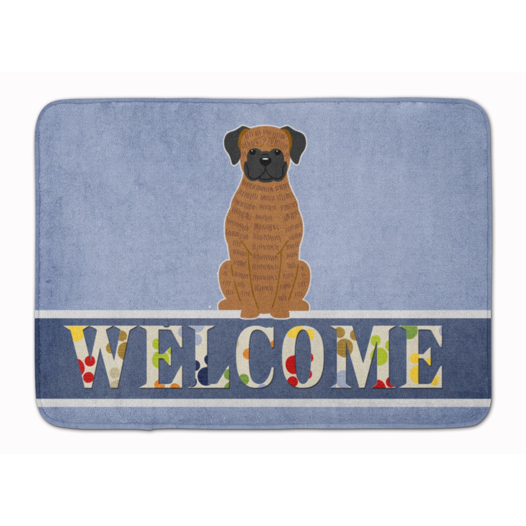 Caroline'S Treasures Brindle Boxer Welcome Floor Mat, 19 X 27, Multicolor