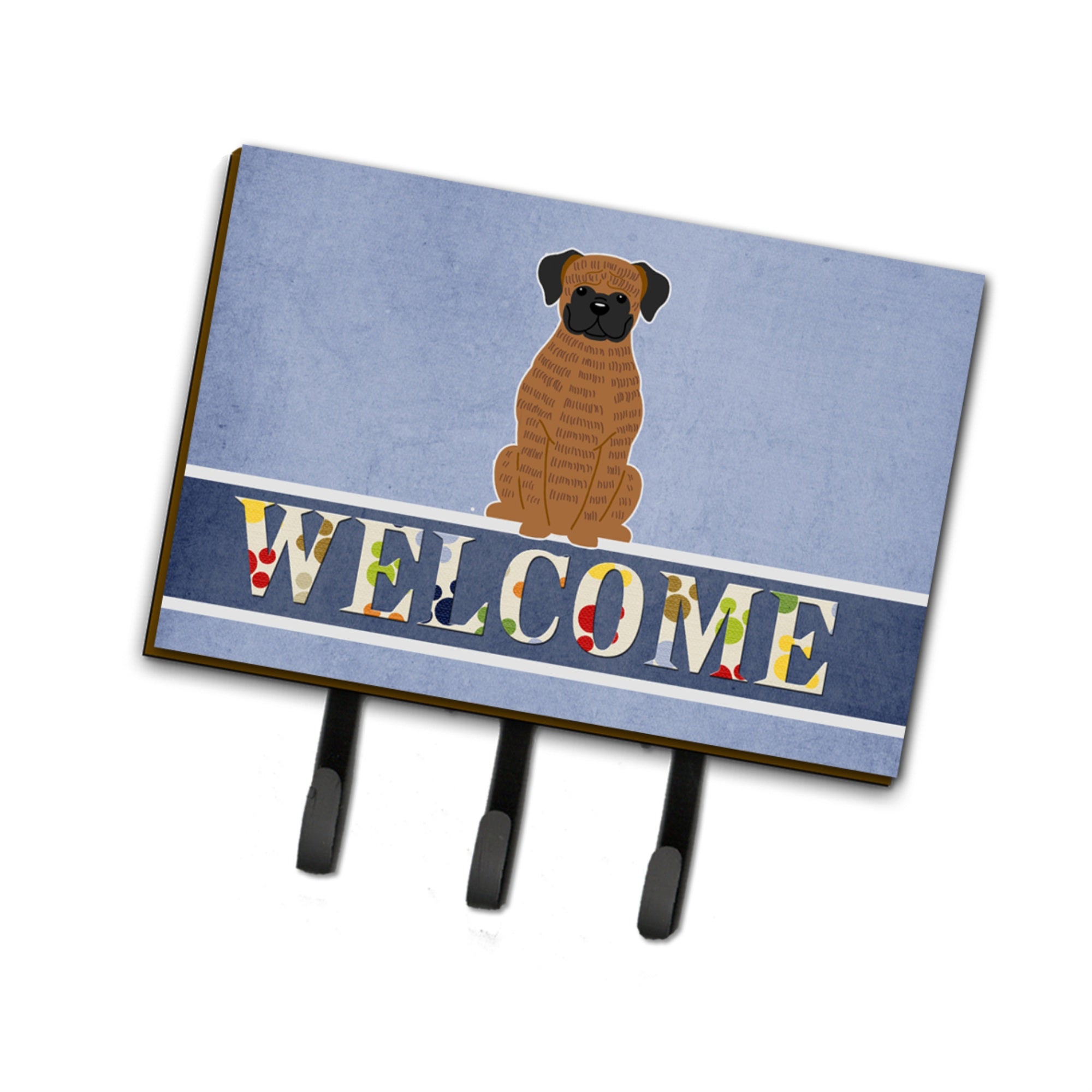 Caroline'S Treasures Welcome Brindle Boxer Wall Hook, Triple