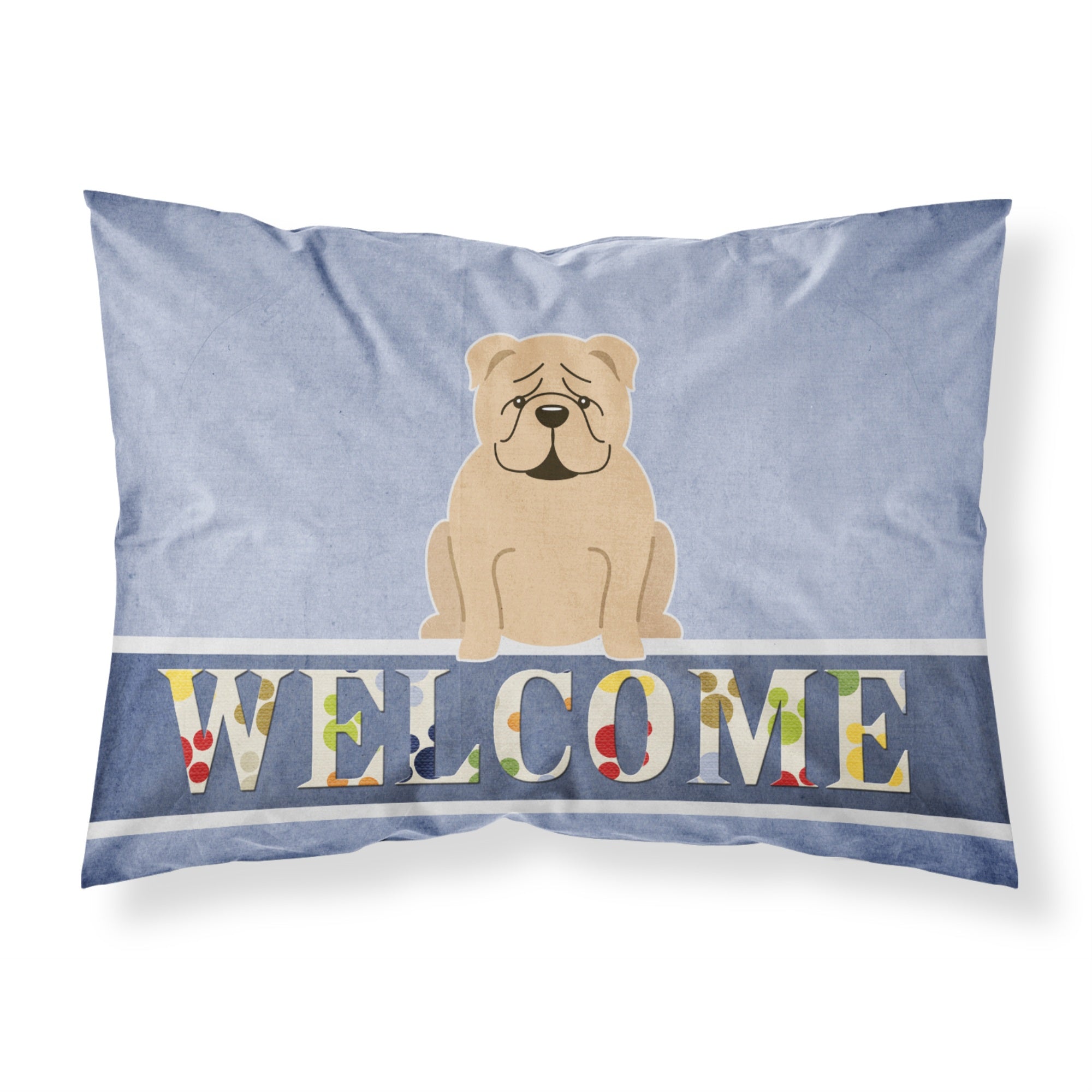 Caroline'S Treasures English Bulldog Fawn Welcome Pillowcase, Standard,
