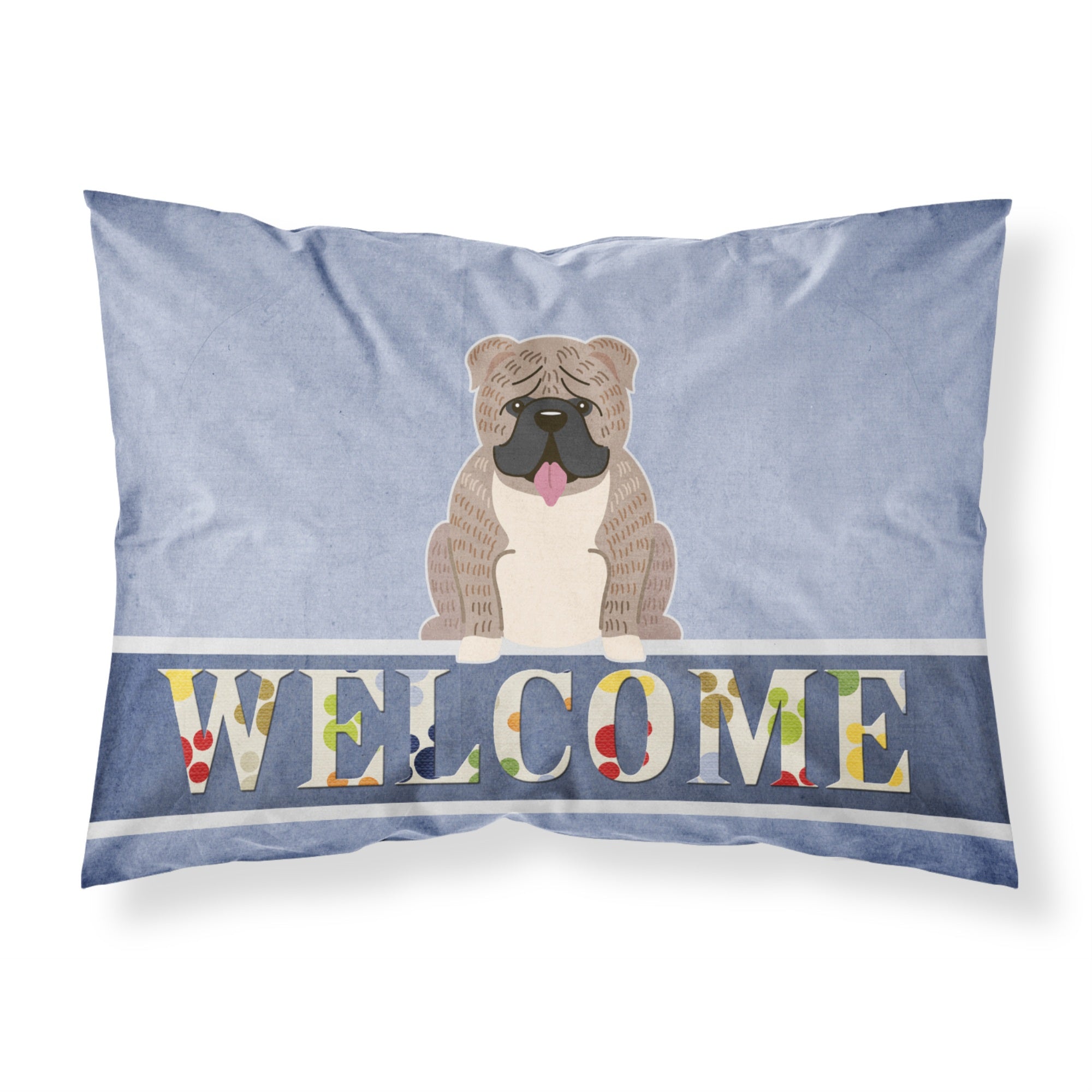 Caroline'S Treasures English Bulldog Grey Brindle Welcome Pillowcase, Standard,
