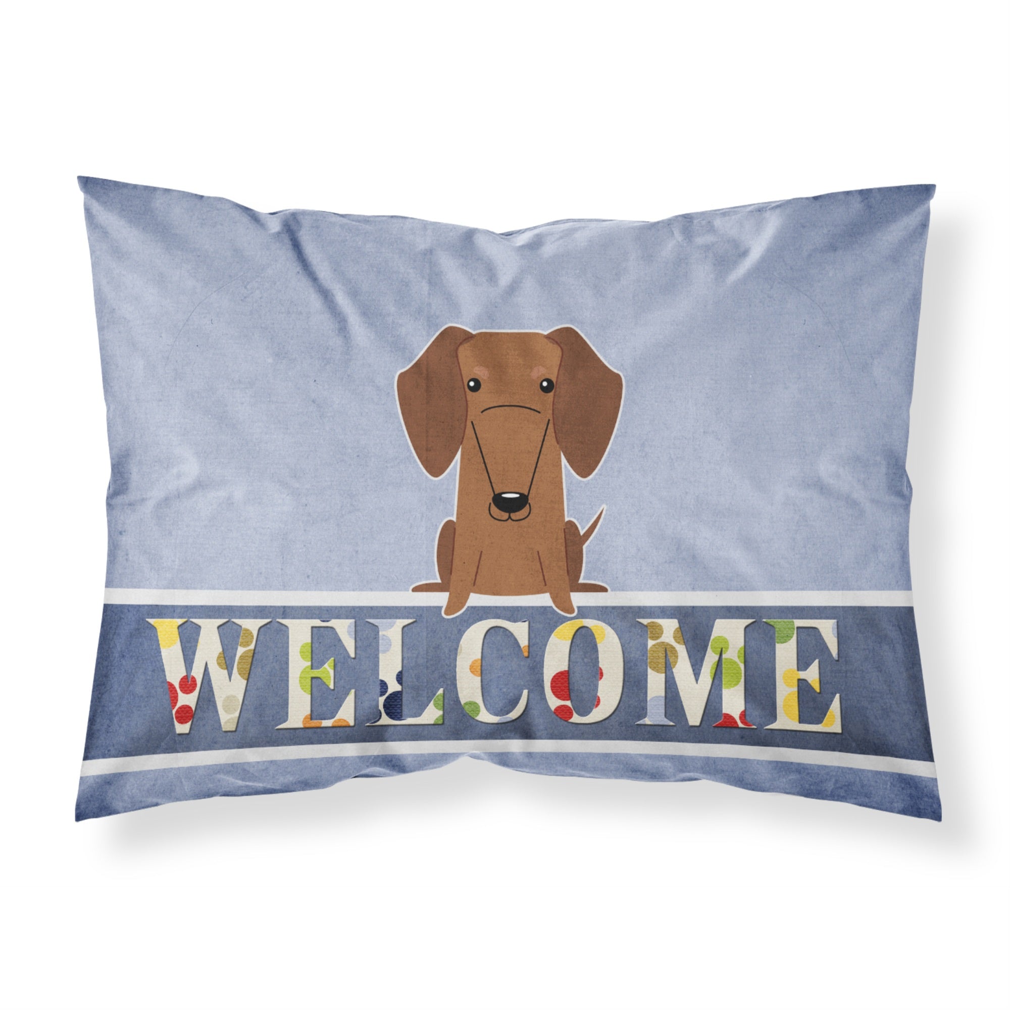 Caroline'S Treasures Dachshund Red Brown Welcome Pillowcase, Standard,
