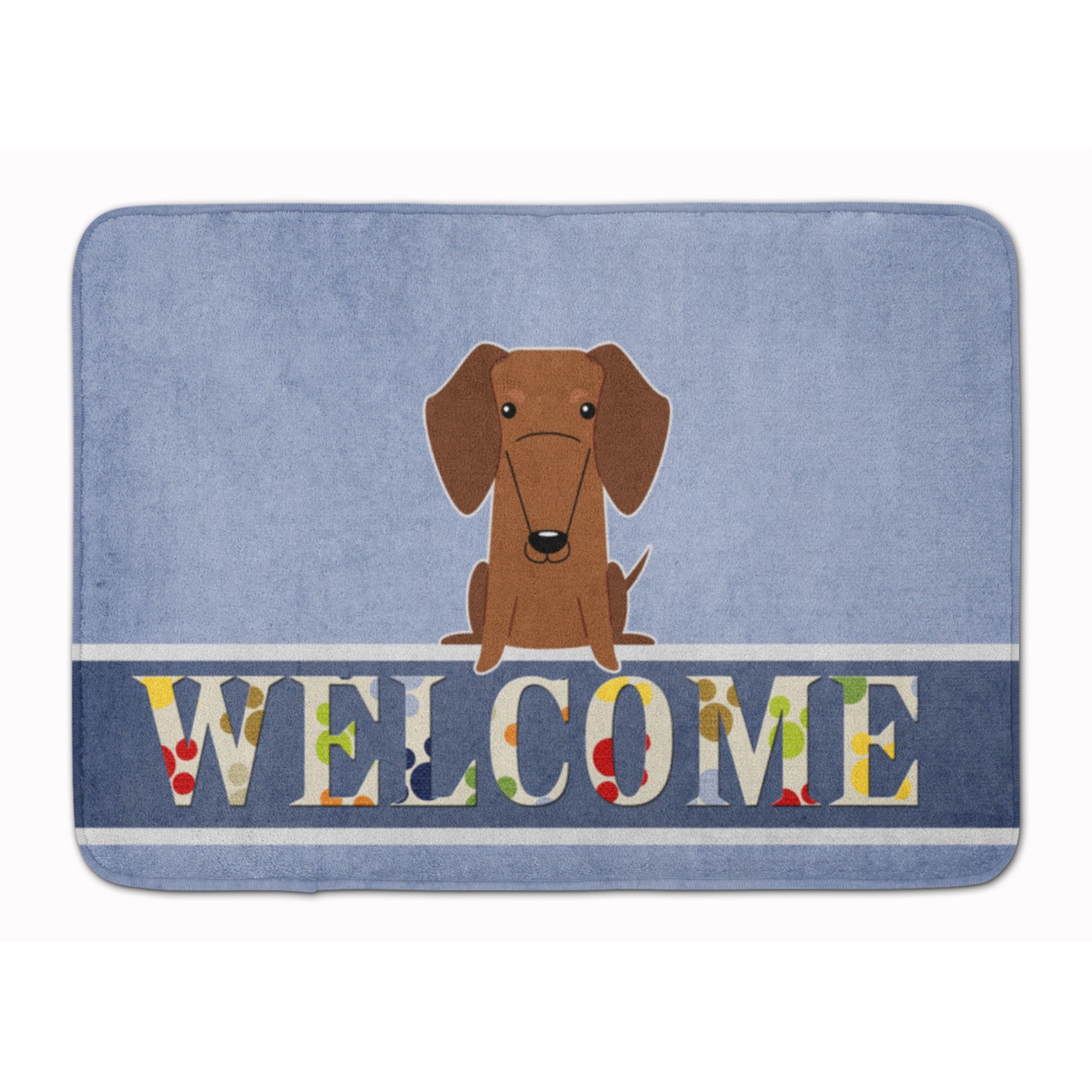 Caroline'S Treasures Dachshund Red Brown Welcome Floor Mat, 19 X 27, Multicolor