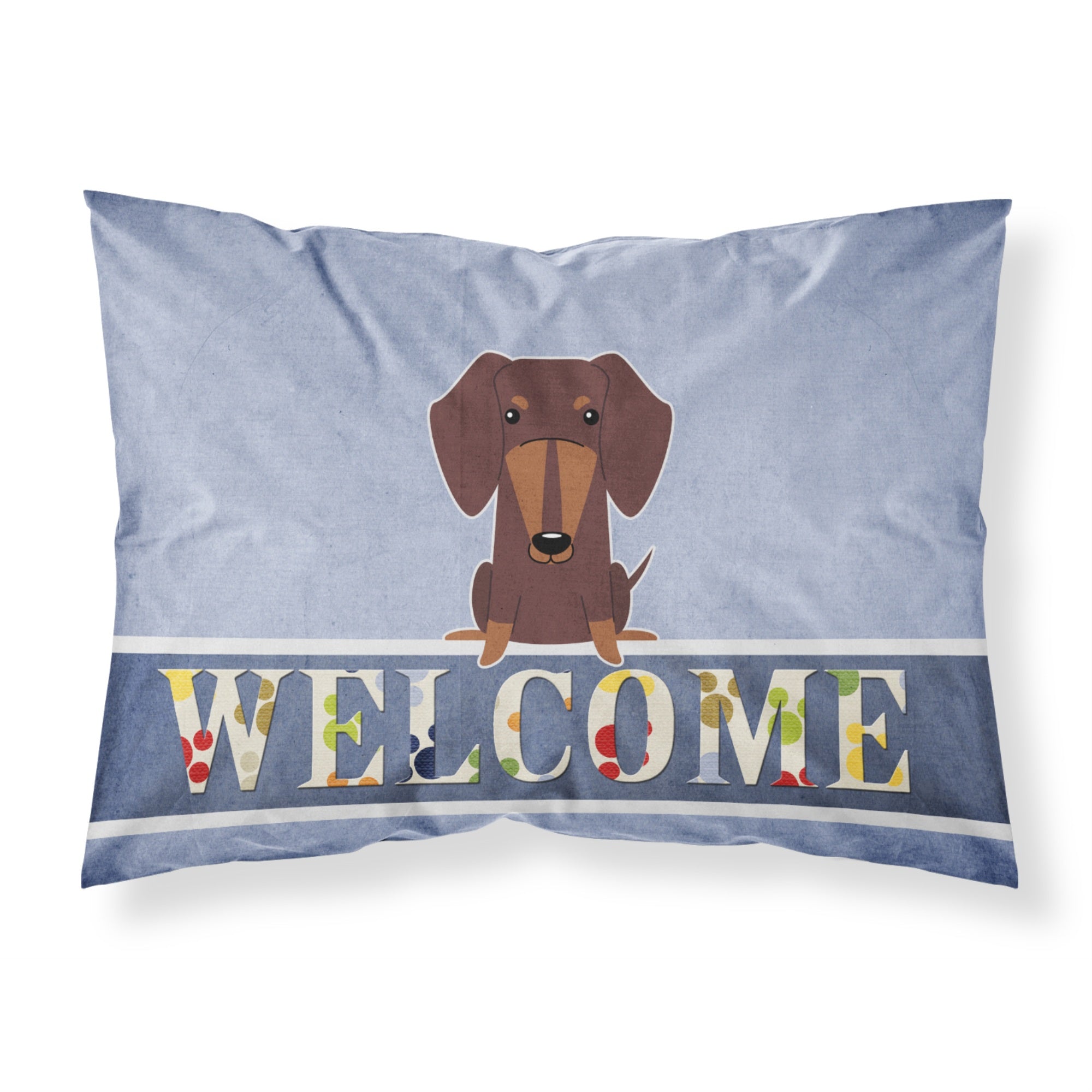 Caroline'S Treasures Welcome Dachshund Chocolate Pillowcase, Standard
