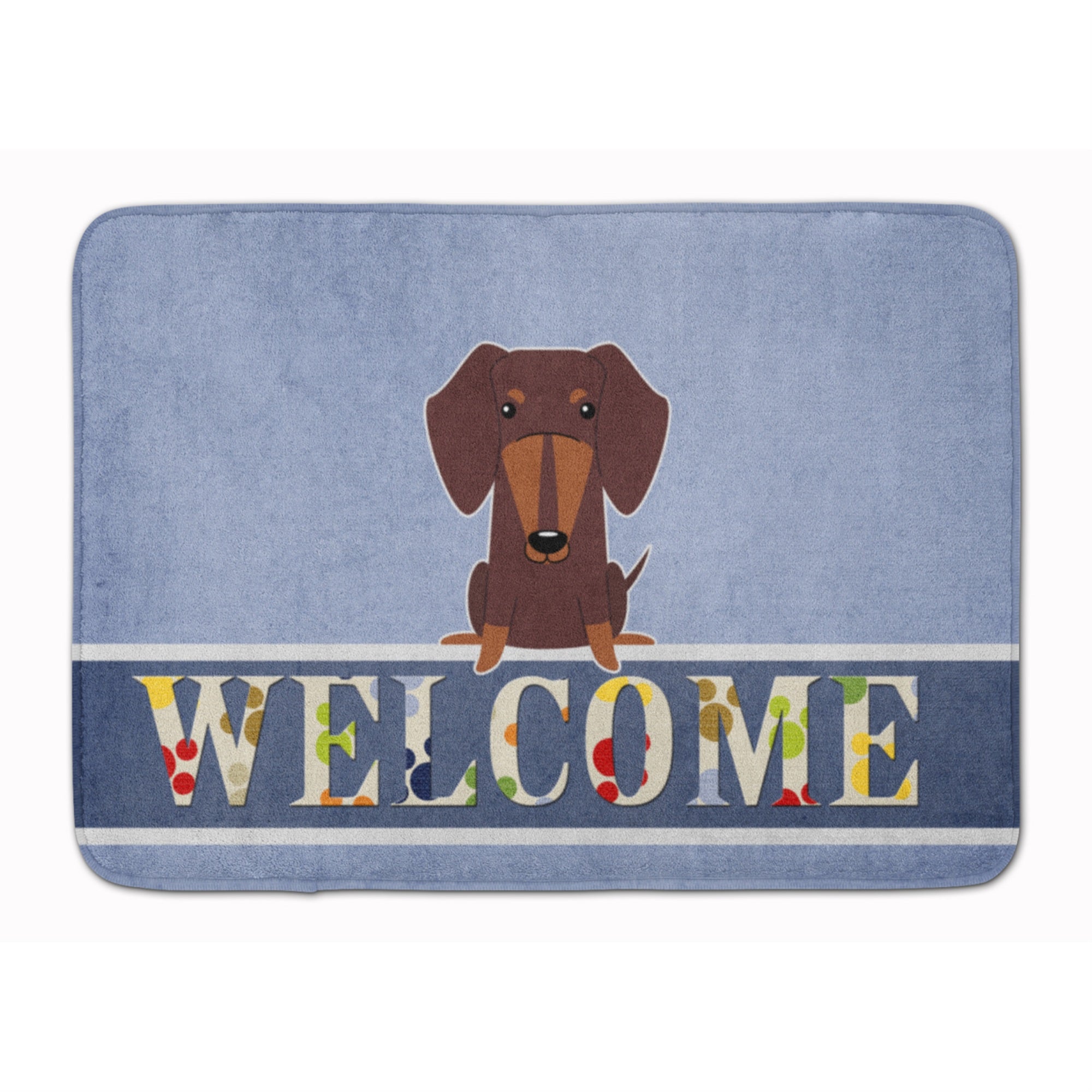 Caroline'S Treasures Dachshund Chocolate Welcome Floor Mat, 19 X 27, Multicolor