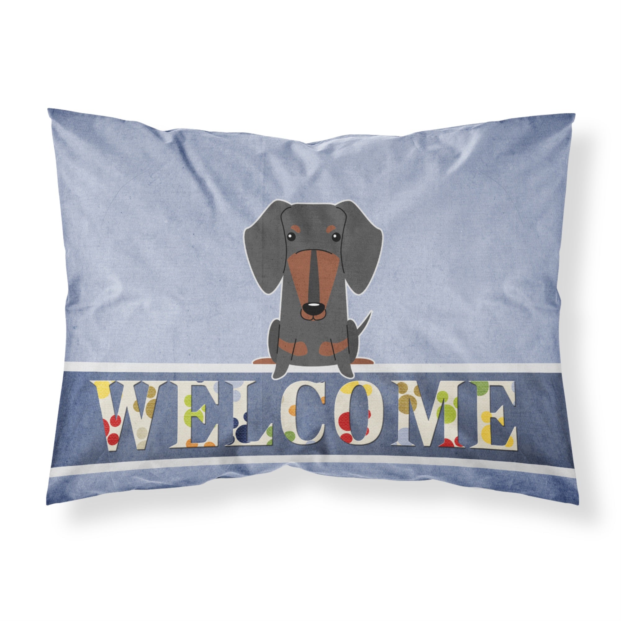 Caroline'S Treasures Dachshund Black Tan Welcome Pillowcase, Standard,