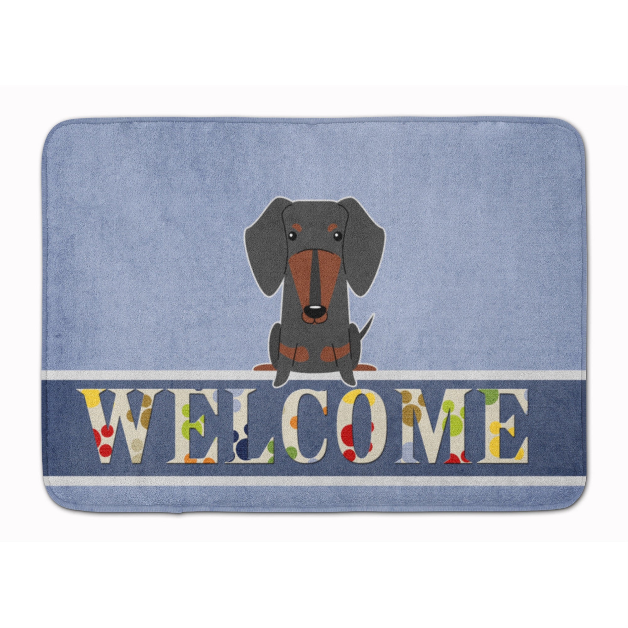 Caroline'S Treasures Dachshund Black Tan Welcome Floor Mat, 19 X 27, Multicolor