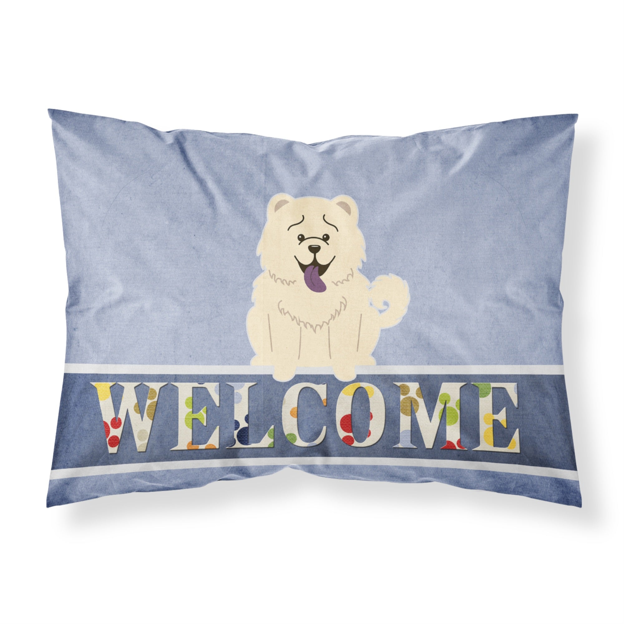 Caroline'S Treasures Chow White Welcome Pillowcase, Standard Multicolor