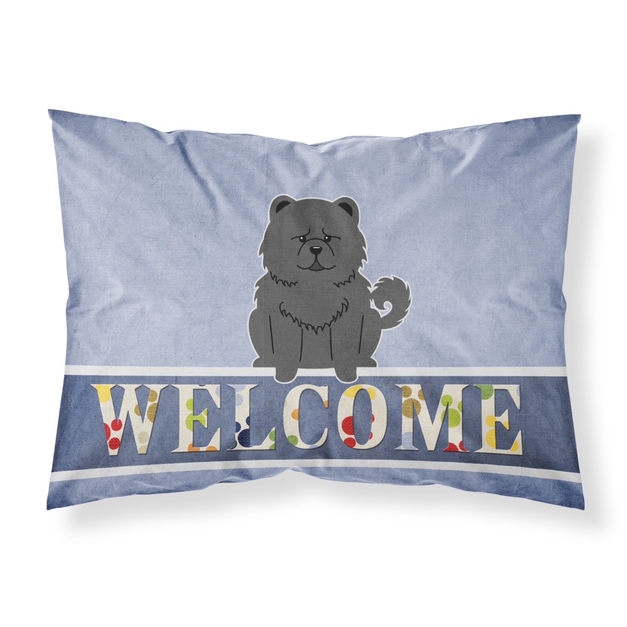 Caroline'S Treasures Welcome Chow Black Pillowcase, Standard