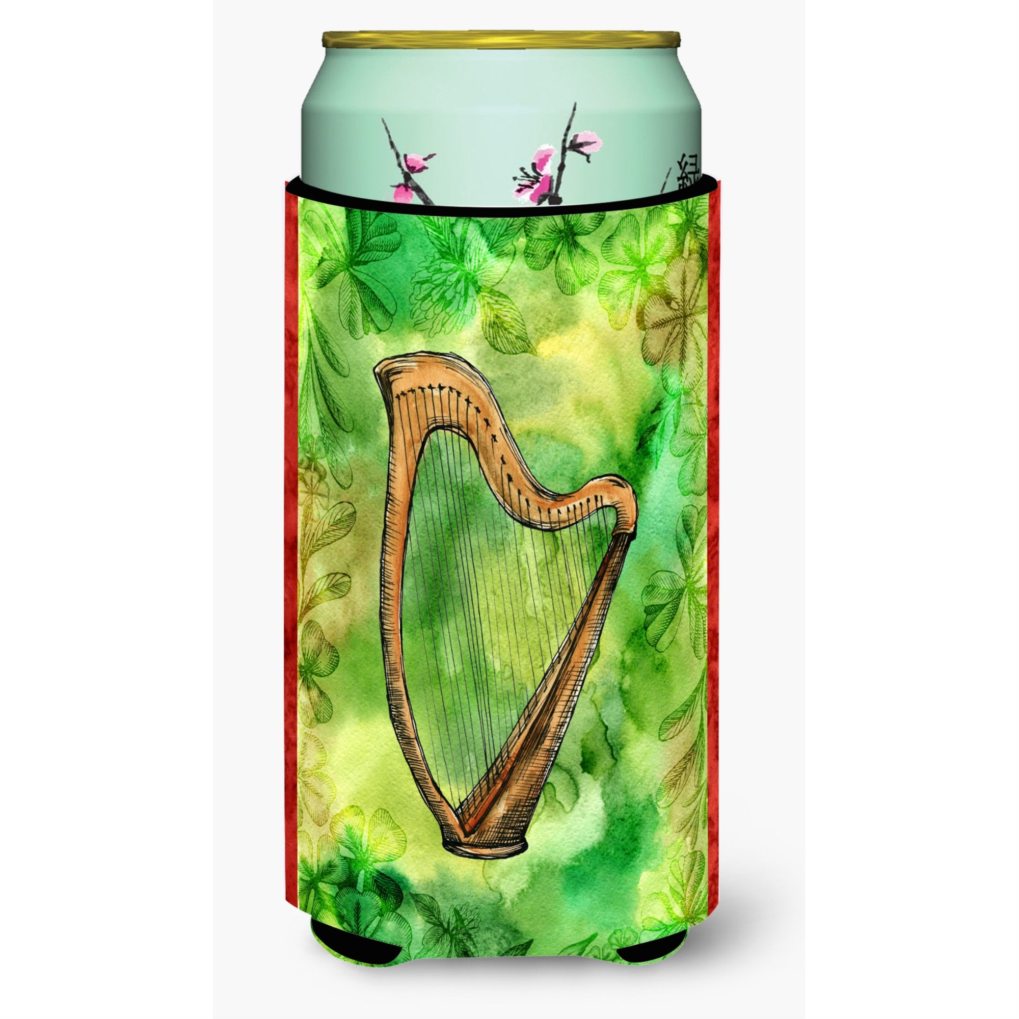 Caroline'S Treasures Irish Harp Tall Boy Beverage Insulator Hugger, Multicolor