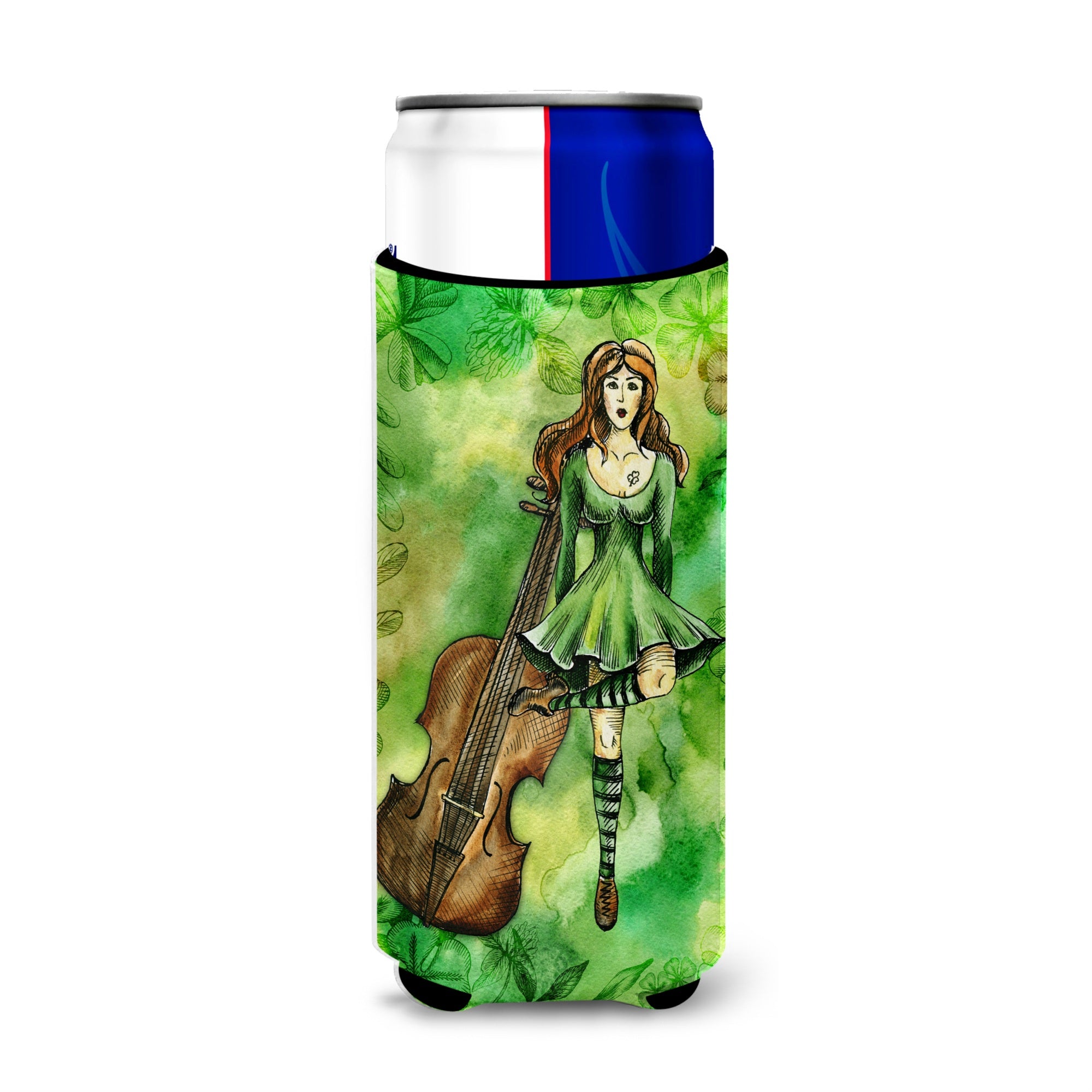 Caroline'S Treasures Irish Dance Michelob Ultra Hugger For Slim Cans, Slim Can, Multicolor