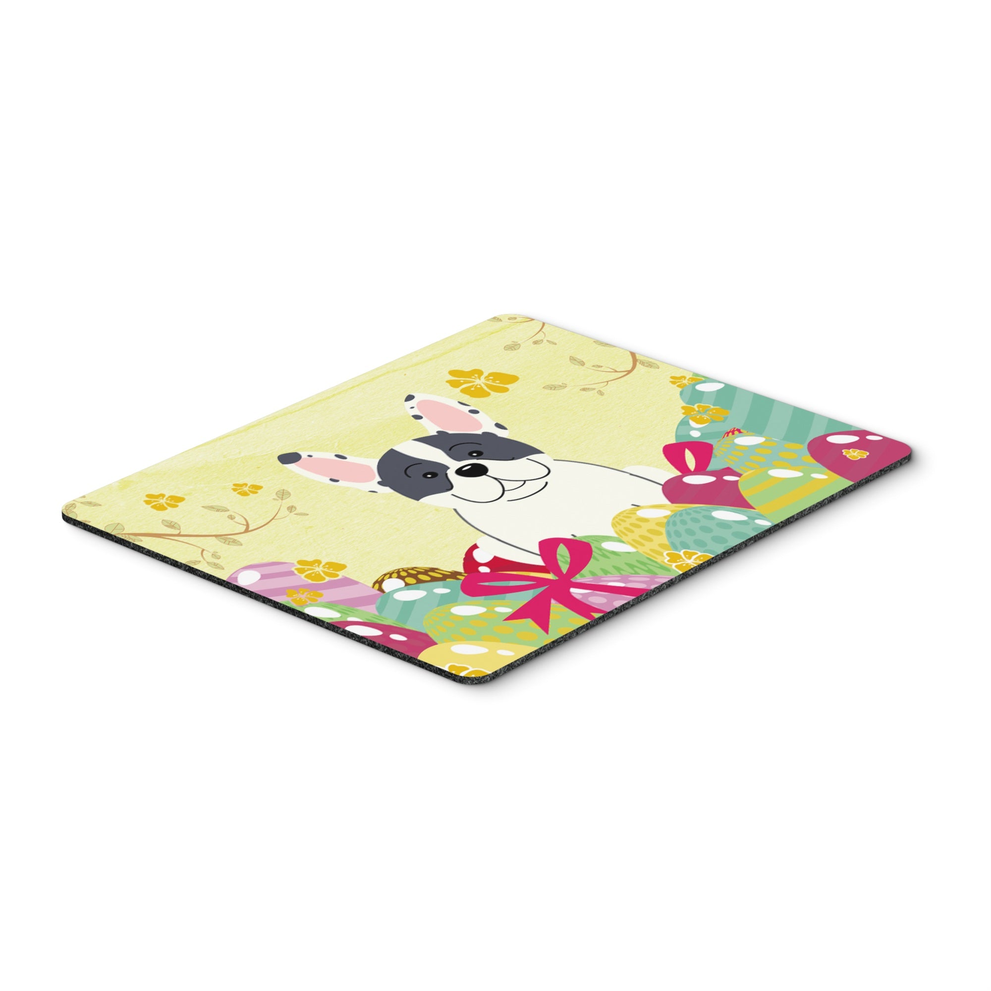 Caroline'S Treasures Easter Eggs French Bulldog Piebald Mouse Pad, Hot Pad Or Trivet, Multicolor, 7.75X9.25   (Bb6011Mp)