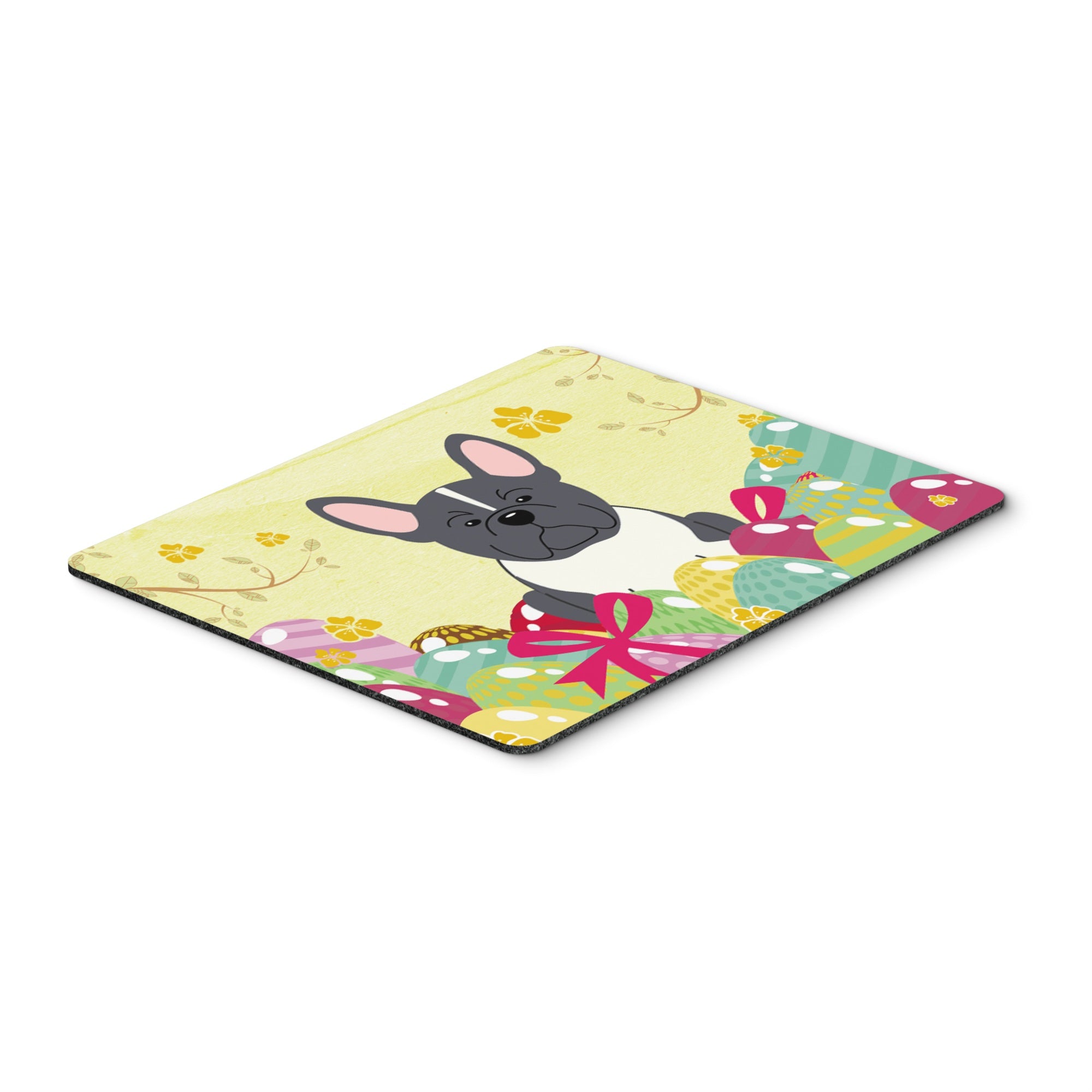 Caroline'S Treasures Easter Eggs French Bulldog Black White Mouse Pad, Hot Pad Or Trivet, Multicolor, 7.75X9.25   (Bb6012Mp)