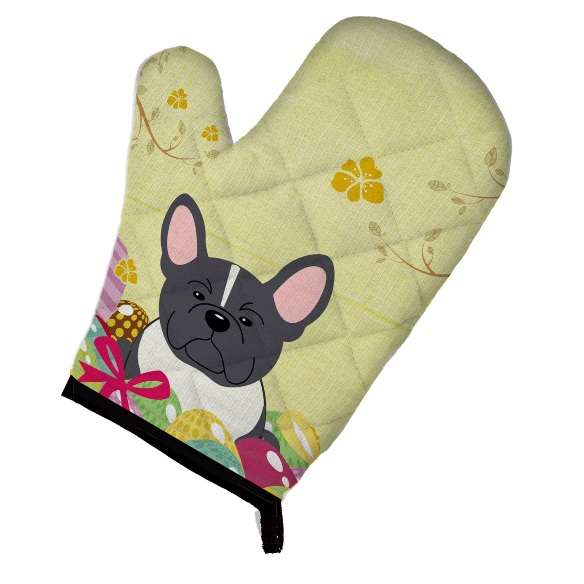 Caroline'S Treasures Easter Eggs French Bulldog Black White Oven Mitt, Multicolor, 12 X 8.5