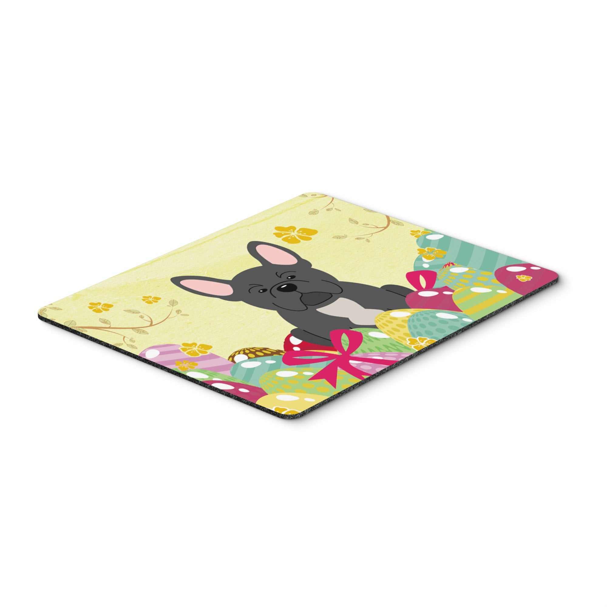 Caroline'S Treasures Easter Eggs French Bulldog Black Mouse Pad, Hot Pad Or Trivet, Multicolor, 7.75X9.25   (Bb6014Mp)
