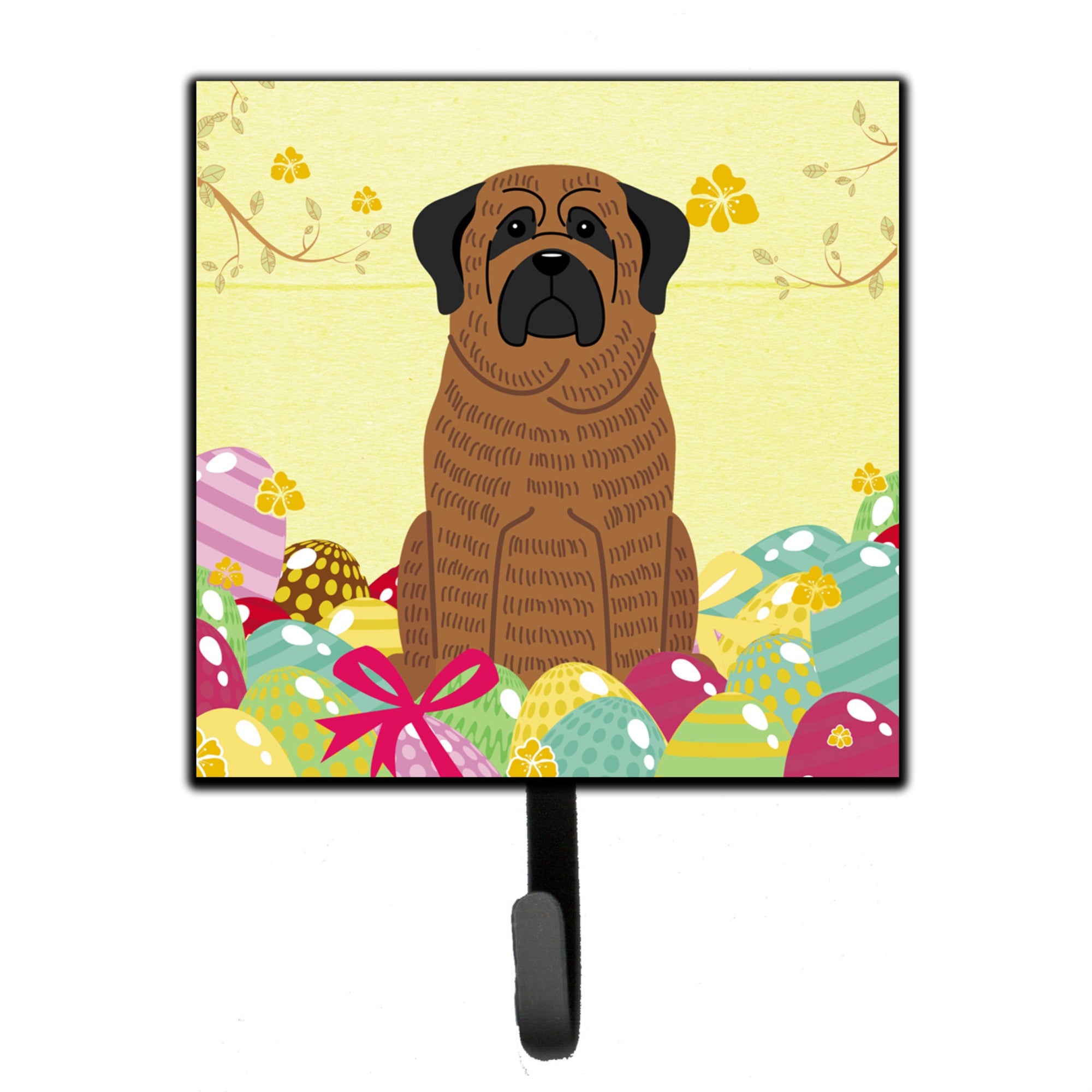 Caroline'S Treasures Easter Eggs Mastiff Brindle Wall Hook, Small, Multicolor