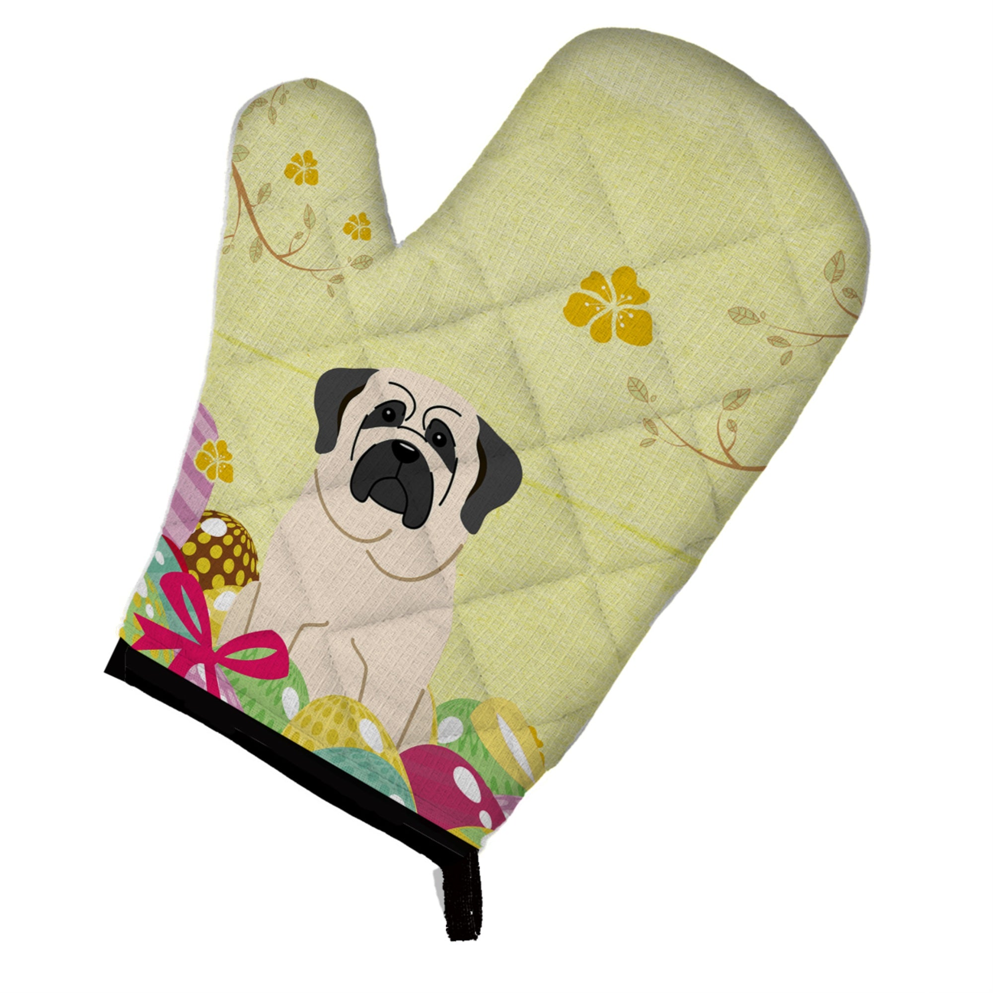 Caroline'S Treasures Easter Eggs Mastiff White Oven Mitt, Multicolor, 12 X 8.5