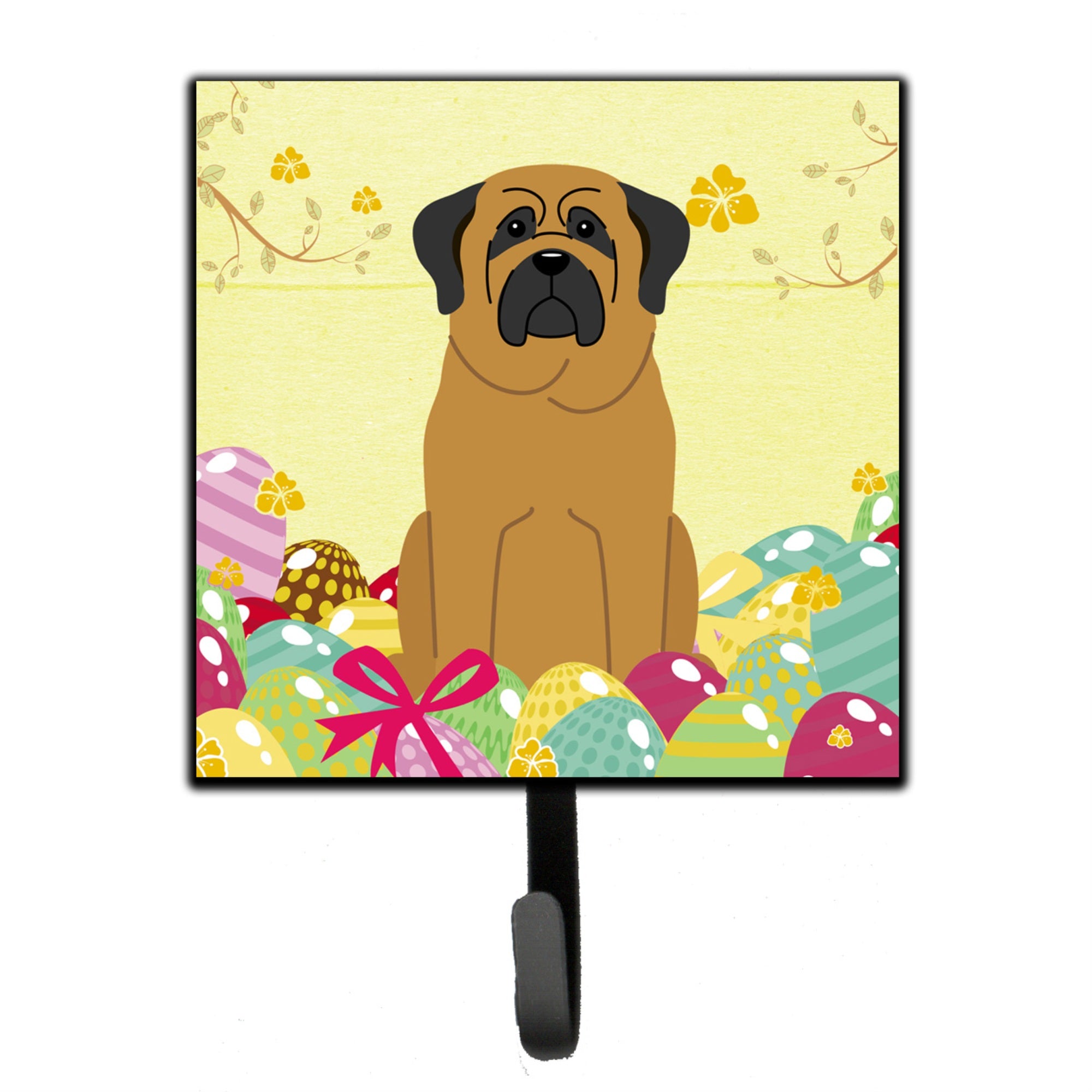 Caroline'S Treasures Easter Eggs Mastiff Wall Hook, Small, Multicolor
