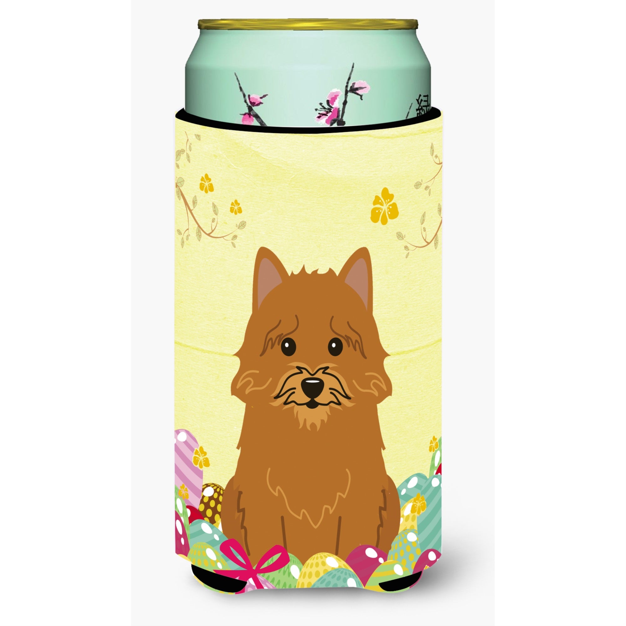 Caroline'S Treasures Easter Eggs Norwich Terrier Tall Boy Beverage Insulator Hugger, Multicolor