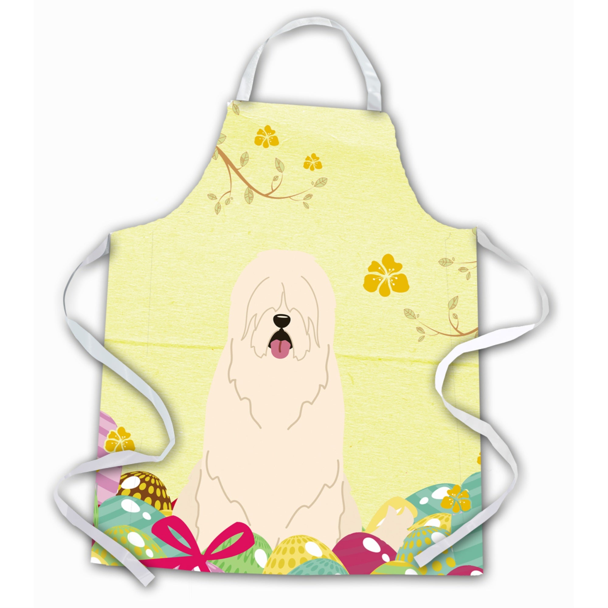 Caroline'S Treasures Easter Eggs South Russian Sheepdog Apron, Large, Multicolor