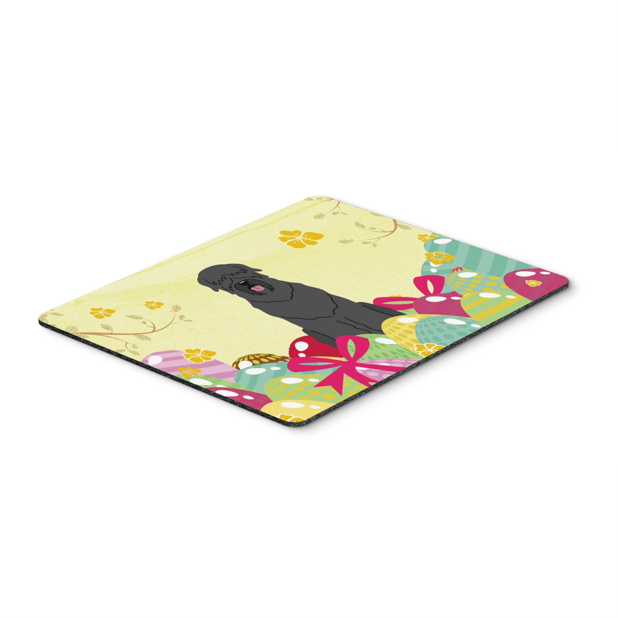 Caroline'S Treasures Easter Eggs Black Russian Terrier Mouse Pad, Hot Pad Or Trivet, Multicolor, 7.75X9.25   (Bb6026Mp)