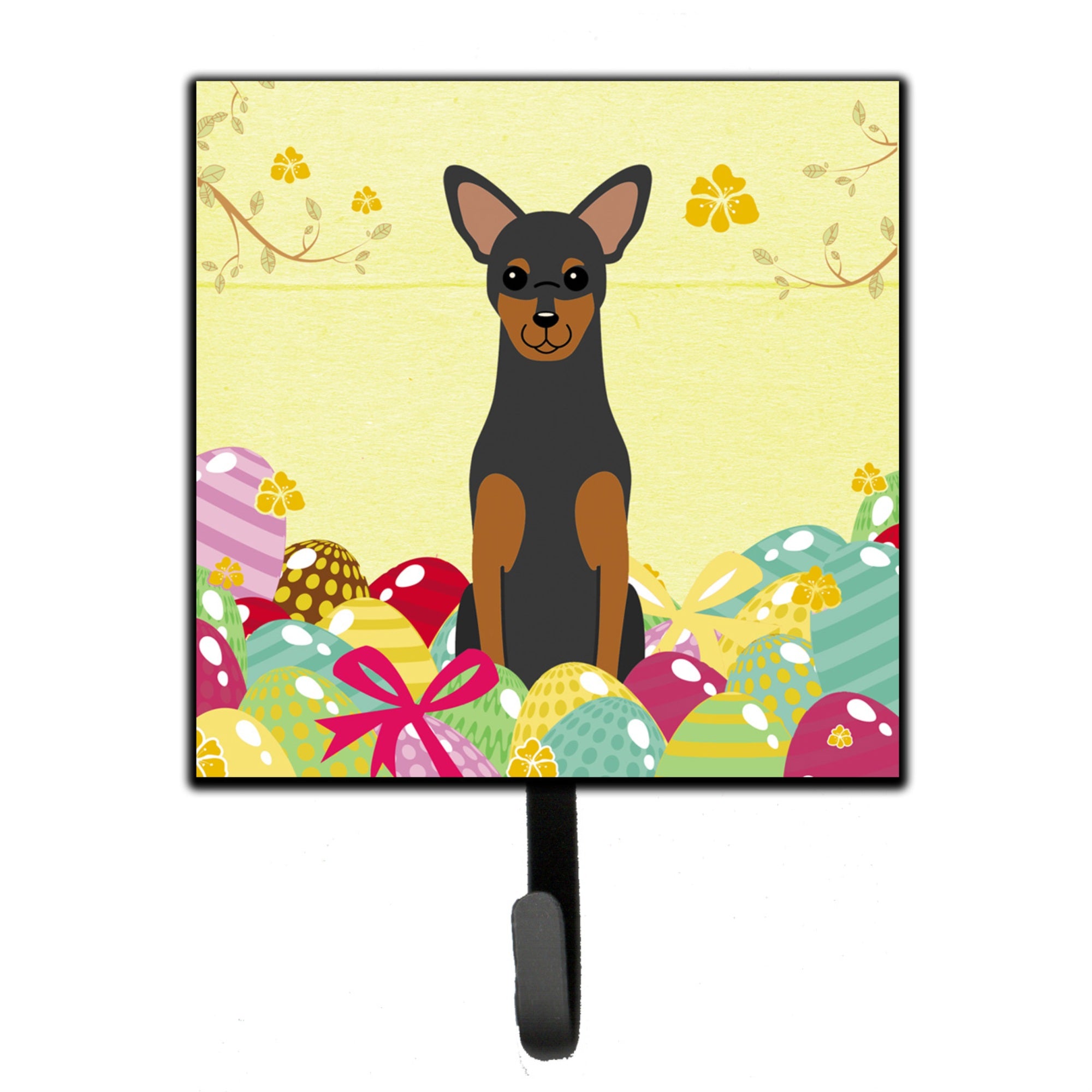 Caroline'S Treasures Easter Eggs Manchester Terrier Wall Hook, Small, Multicolor