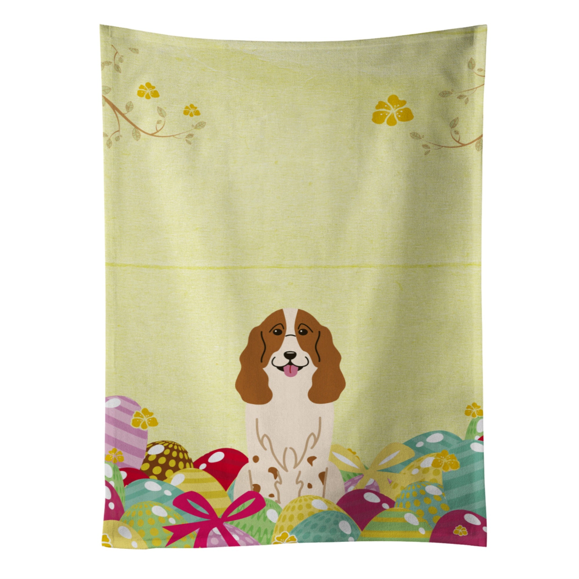 Caroline'S Treasures Easter Eggs Russian Spaniel Kitchen Towel, Multicolor, 25 X 15