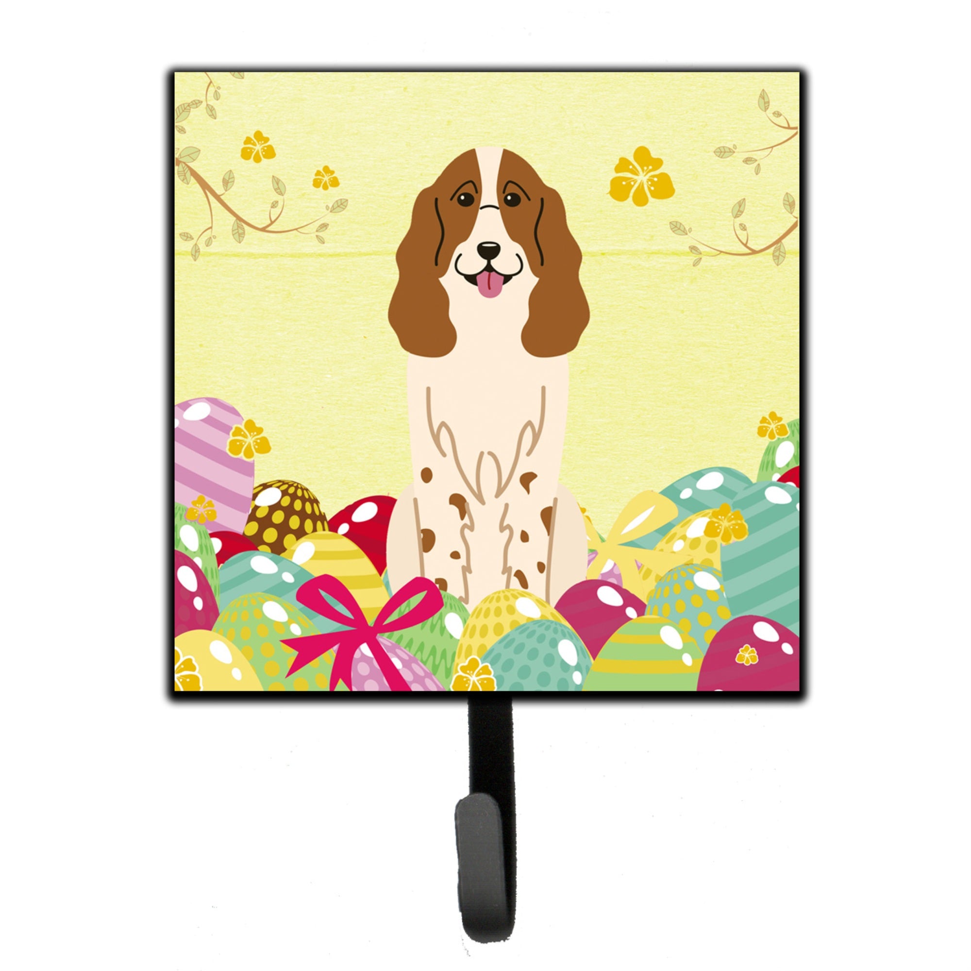 Caroline'S Treasures Easter Eggs Russian Spaniel Wall Hook, Small, Multicolor