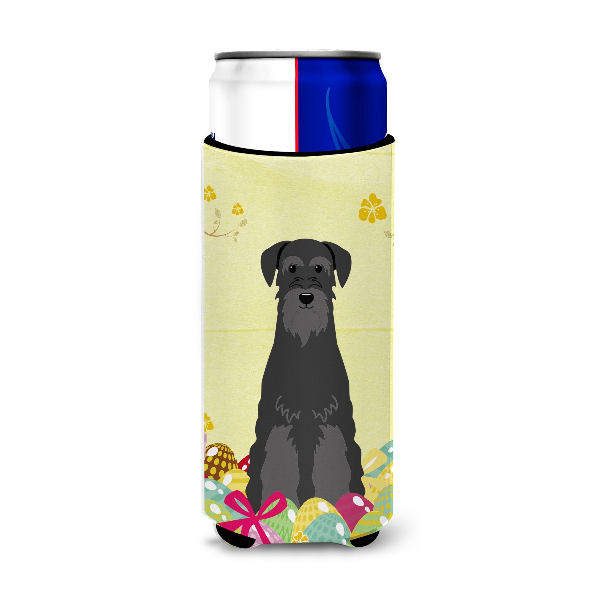 Caroline'S Treasures Easter Standard Schnauzer Black Michelob Ultra Hugger For Slim Cans, Slim Can, Multicolor