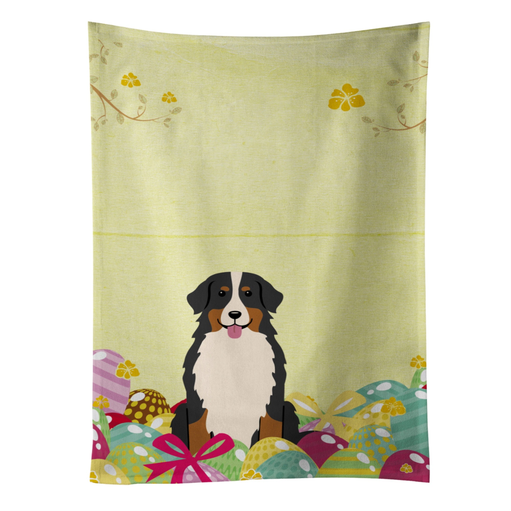 Caroline'S Treasures Easter Eggs Bernese Mountain Dog Kitchen Towel, Multicolor, 25 X 15
