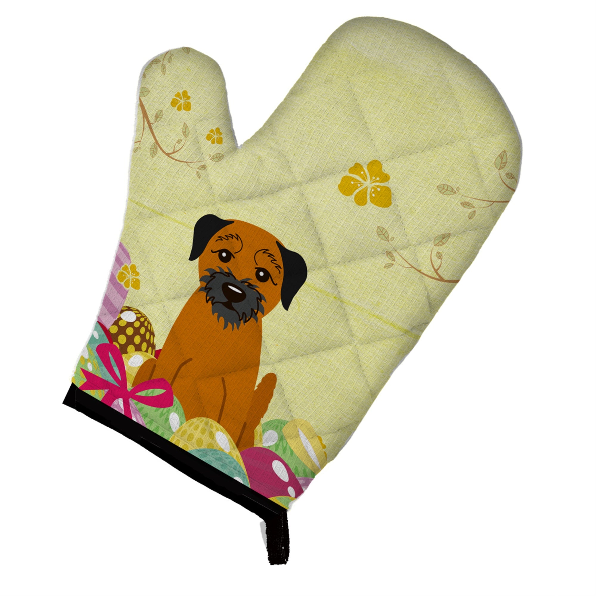 Caroline'S Treasures Easter Eggs Border Terrier Oven Mitt, Multicolor, 12 X 8.5