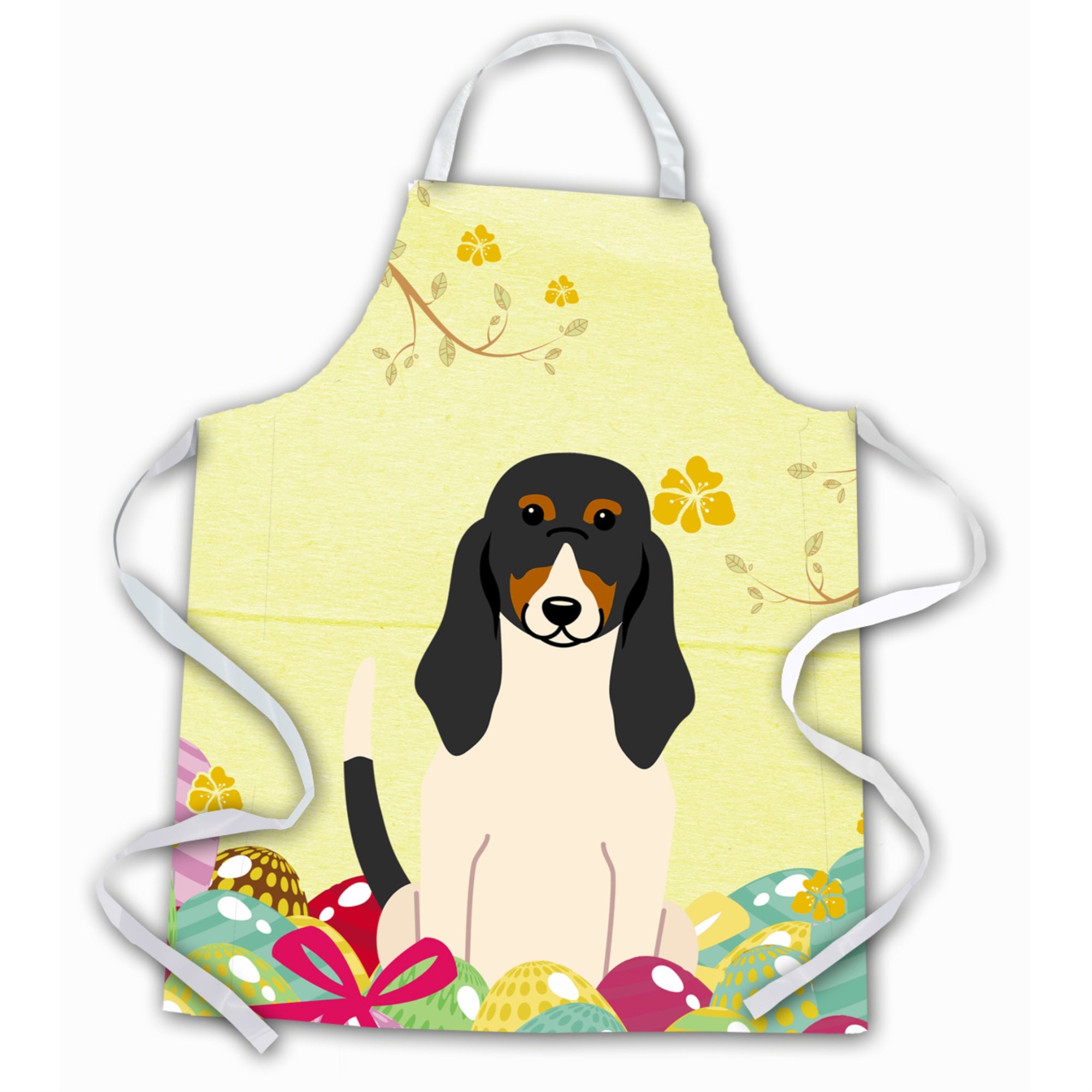Caroline'S Treasures Easter Eggs Swiss Hound Apron, Large, Multicolor