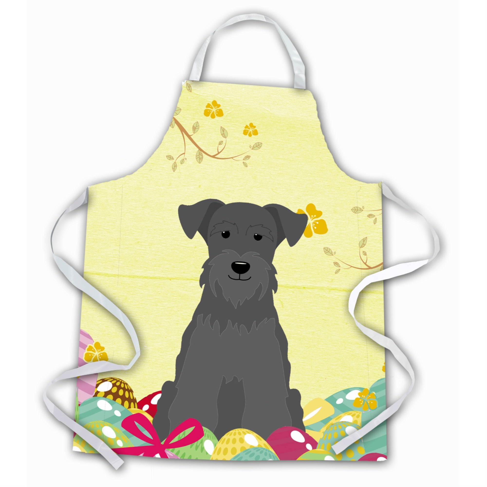 Caroline'S Treasures Easter Eggs Miniature Schanuzer Black Apron, Large, Multicolor
