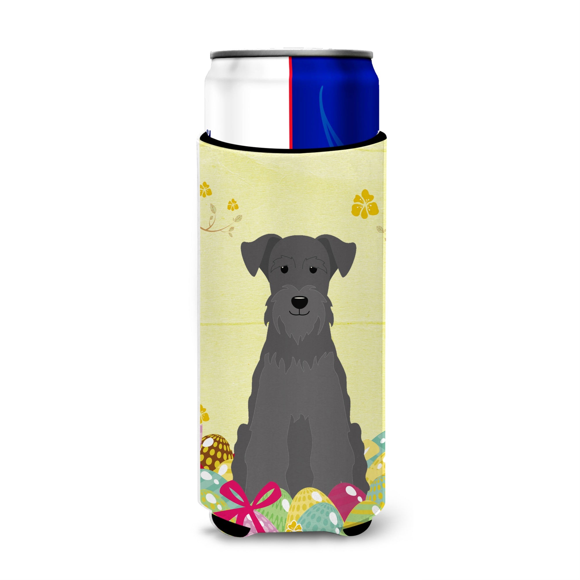 Caroline'S Treasures Easter Miniature Schanuzer Black Michelob Ultra Hugger For Slim Cans, Slim Can, Multicolor