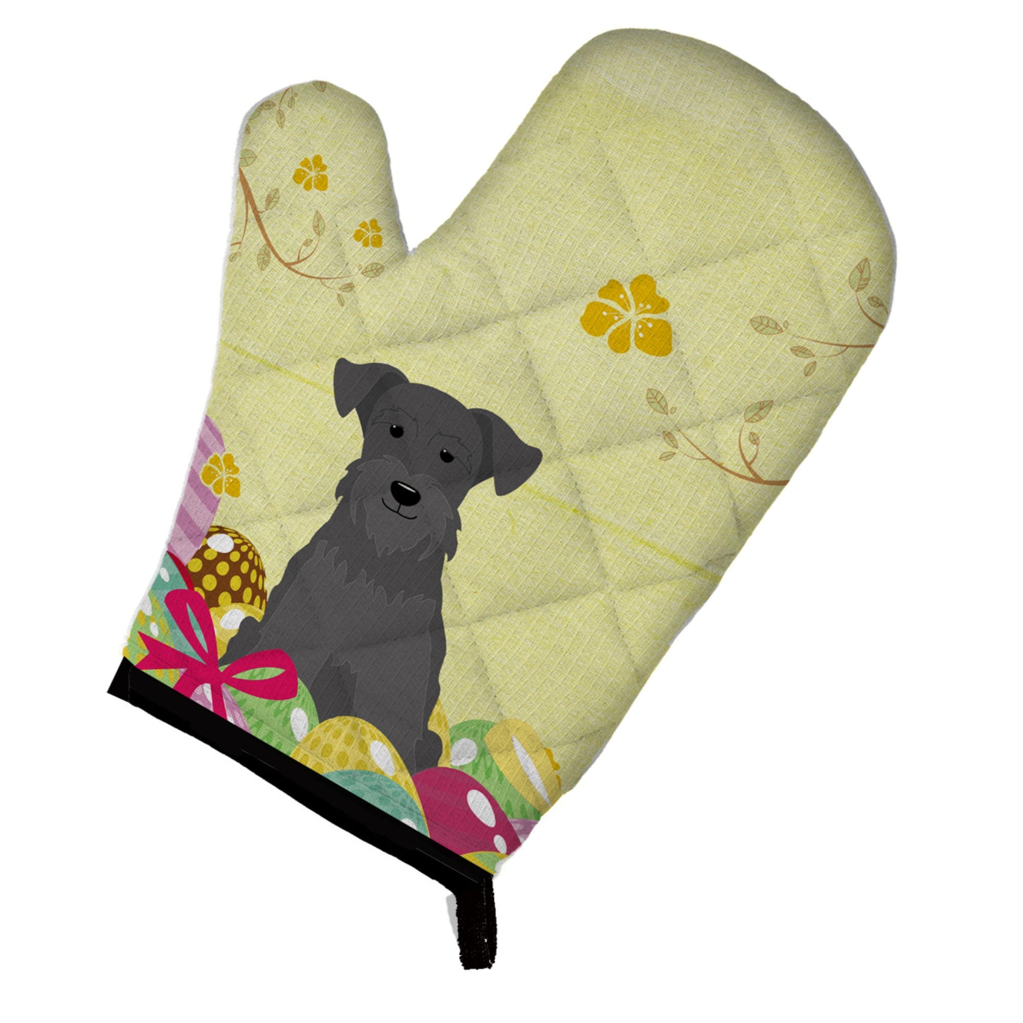 Caroline'S Treasures Bb6051Ovmt Easter Eggs Miniature Schnauzer Black Oven Mitt, Multicolor, 12 X 8.5