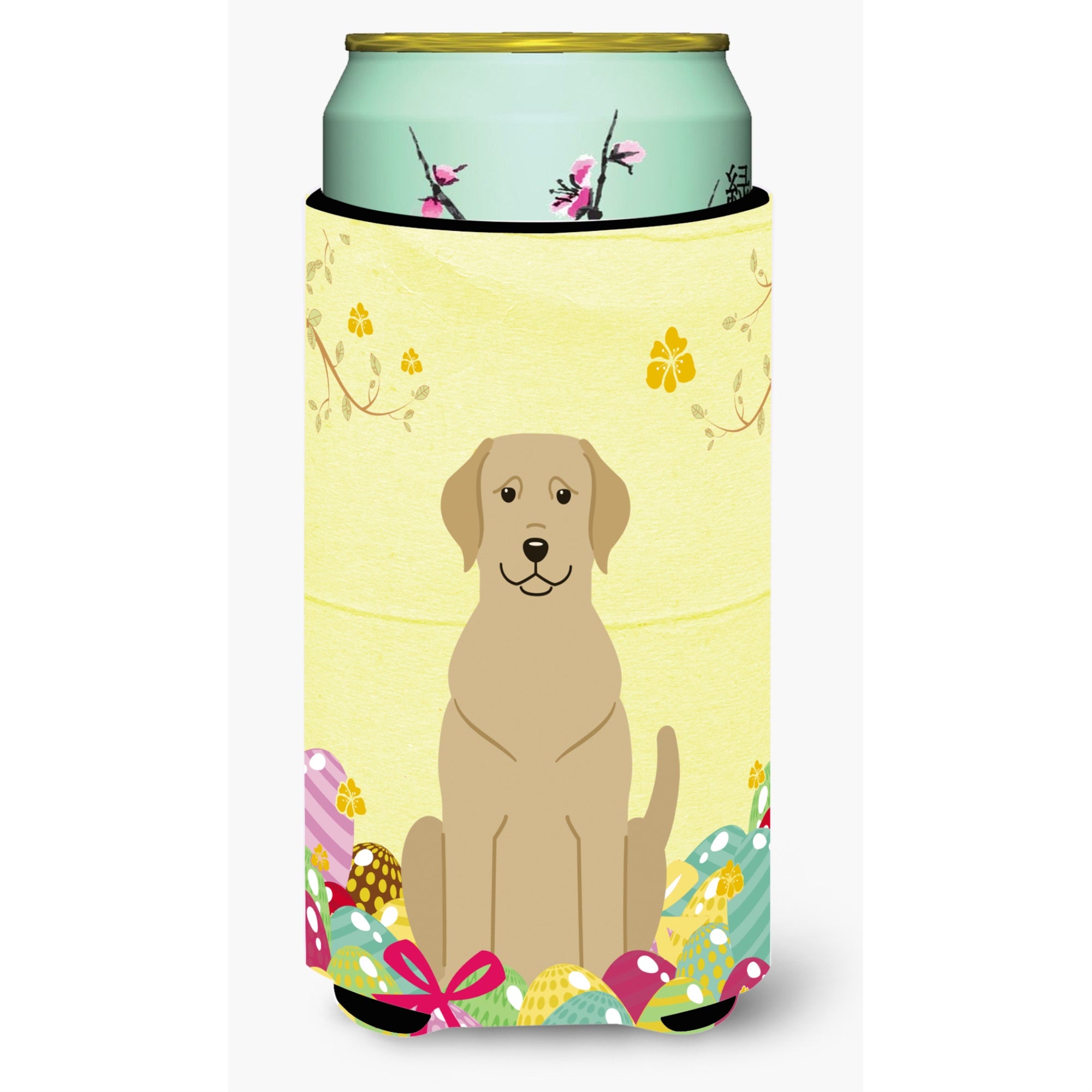 Caroline'S Treasures Easter Eggs Yellow Labrador Tall Boy Beverage Insulator Hugger, Multicolor