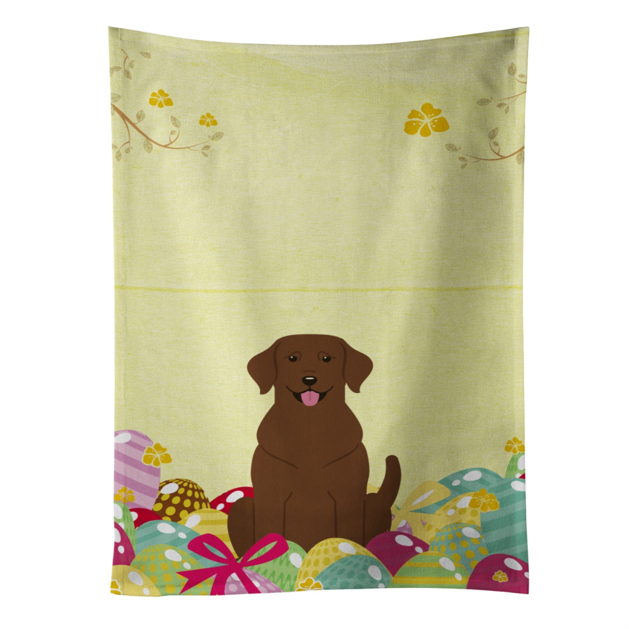 Caroline'S Treasures Easter Eggs Chocolate Labrador Kitchen Towel, Multicolor, 25 X 15
