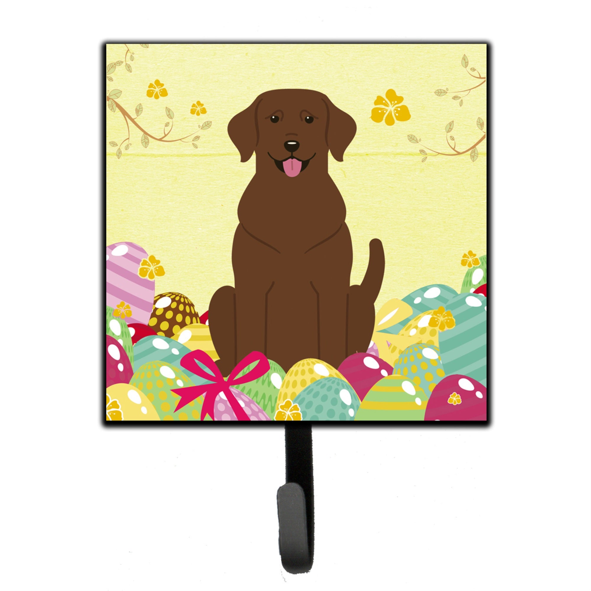 Caroline'S Treasures Easter Eggs Chocolate Labrador Wall Hook, Small, Multicolor