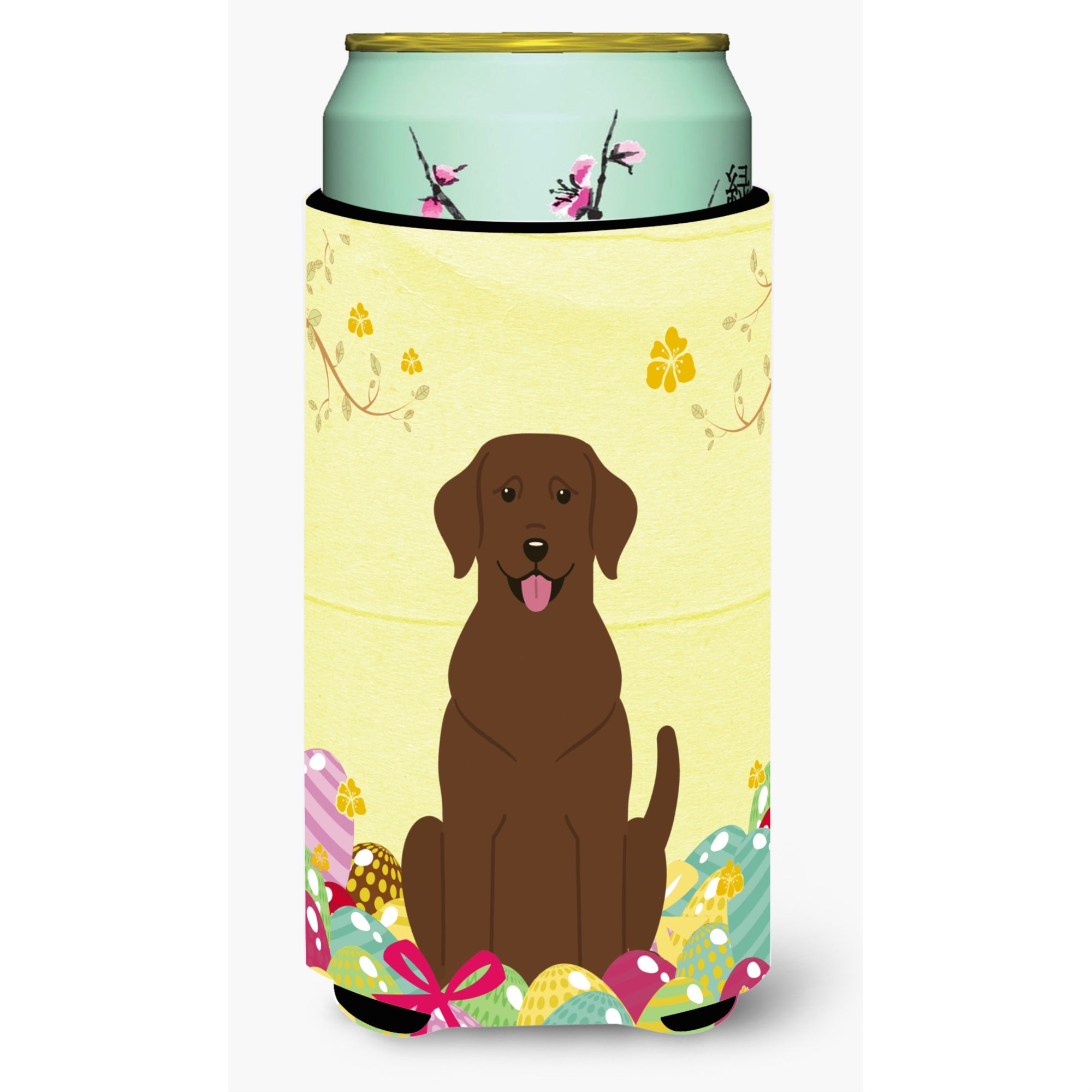 Caroline'S Treasures Easter Eggs Chocolate Labrador Tall Boy Beverage Insulator Hugger, Multicolor