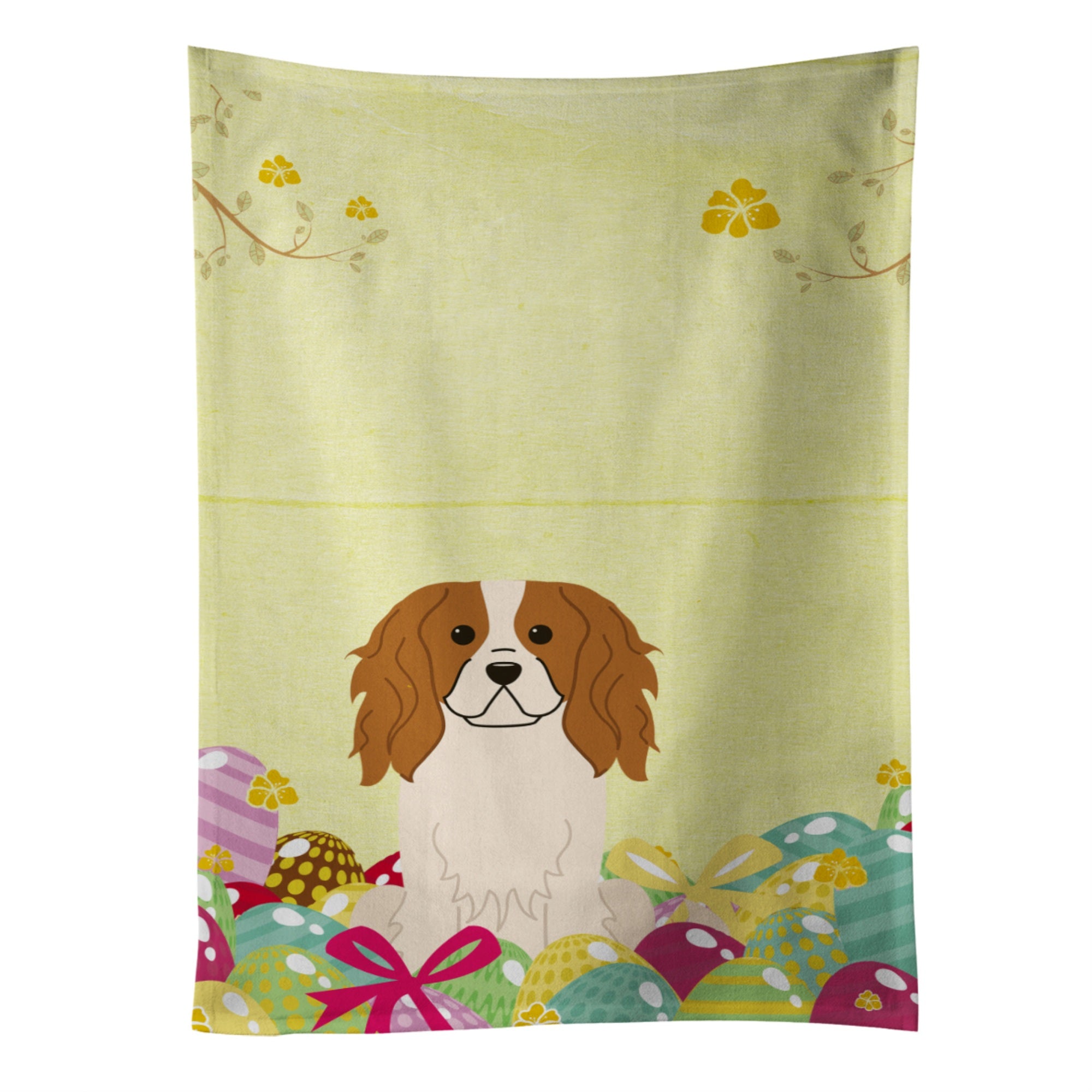 Caroline'S Treasures Easter Eggs Cavalier Spaniel Kitchen Towel, Multicolor, 25 X 15
