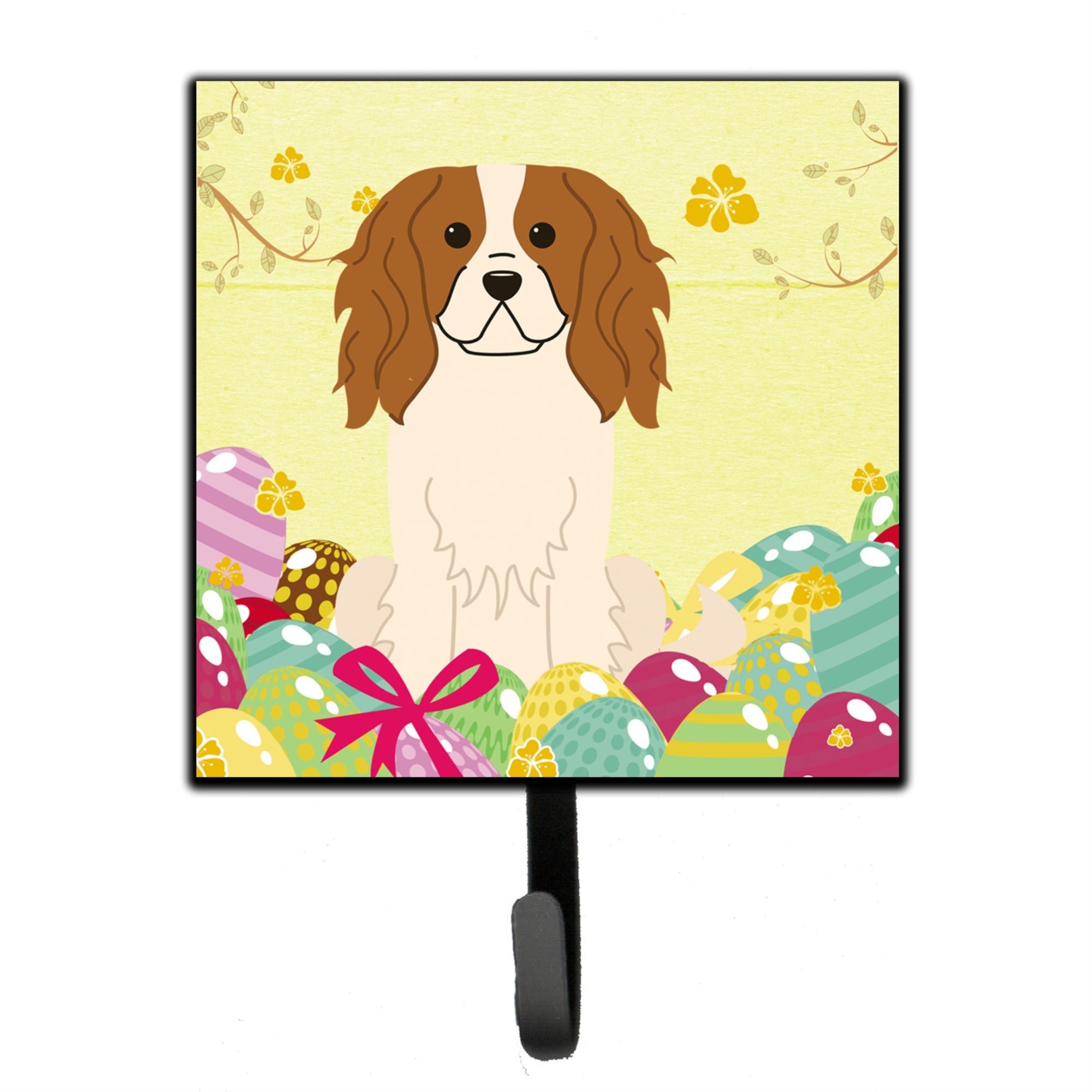 Caroline'S Treasures Easter Eggs Cavalier Spaniel Wall Hook, Small, Multicolor