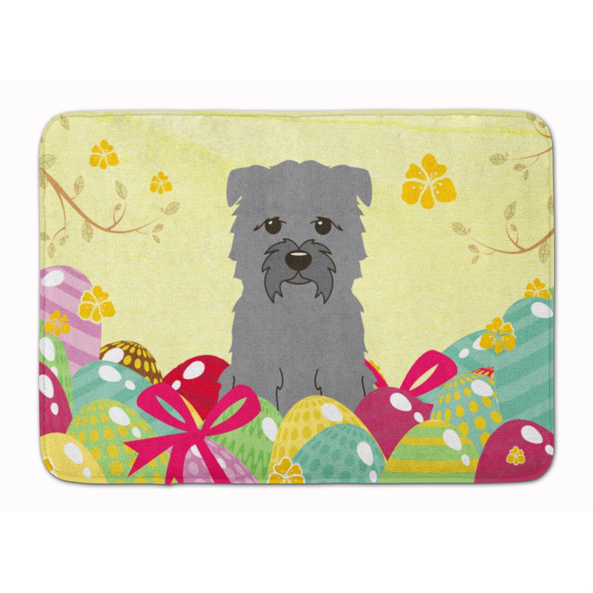Caroline'S Treasures Easter Eggs Glen Of Imal Grey Machine Washable Memory Foam Mat Doormats, Multicolor