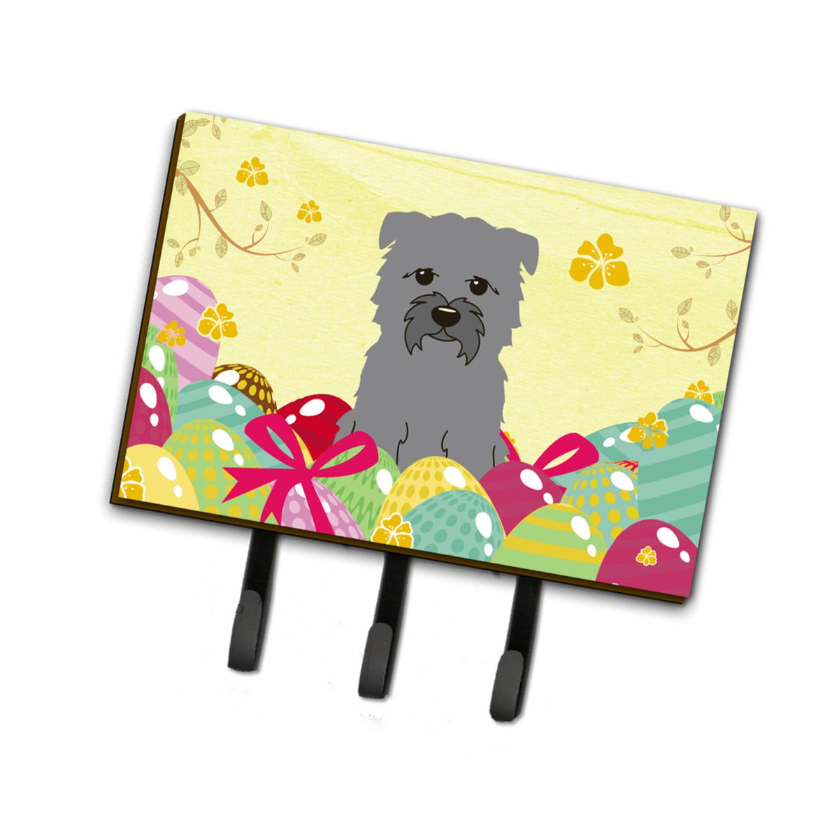 Caroline'S Treasures Easter Eggs Glen Of Imal Grey Leash Or Key Holder Hooks, Multicolor