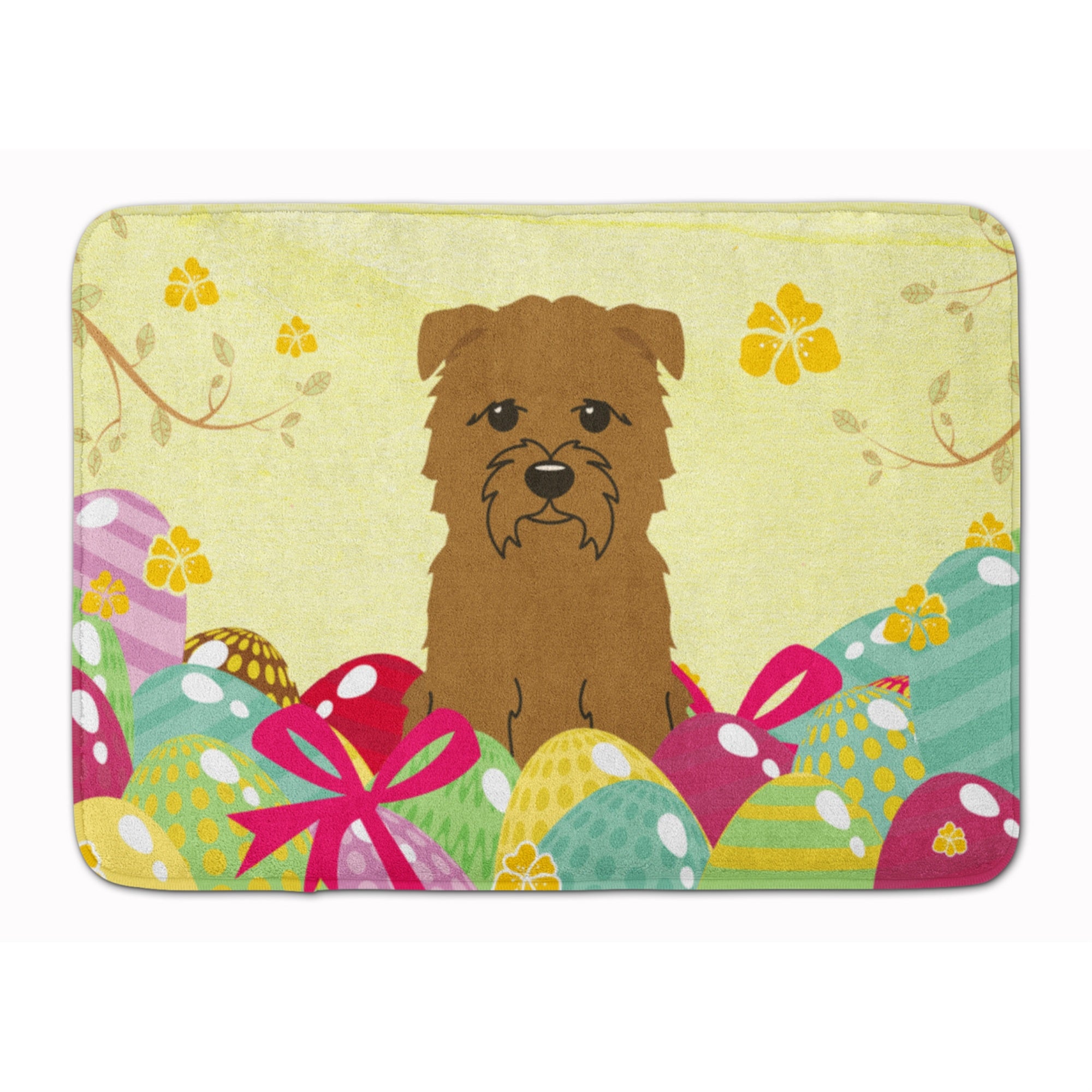 Caroline'S Treasures Easter Eggs Glen Of Imal Tan Machine Washable Memory Foam Mat Doormats, Multicolor